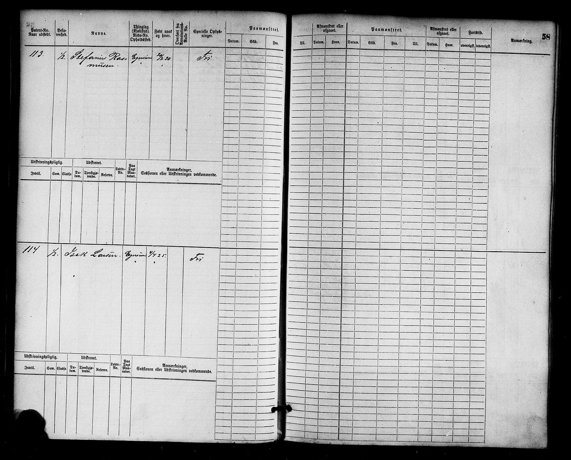 Egersund mønstringskrets, AV/SAK-2031-0019/F/Fb/L0001: Hovedrulle nr 1-666, O-3, 1868-1920, p. 60