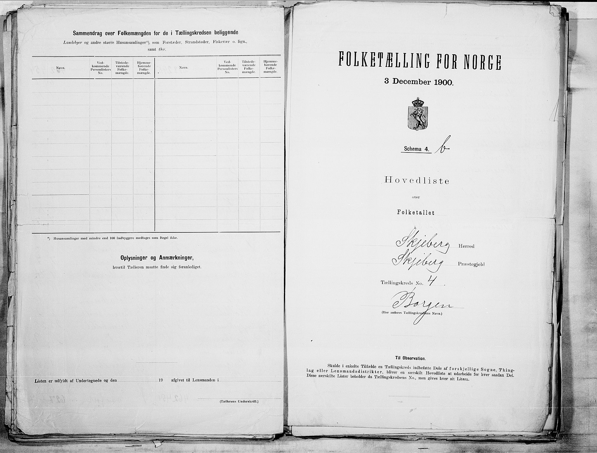 SAO, 1900 census for Skjeberg, 1900, p. 12