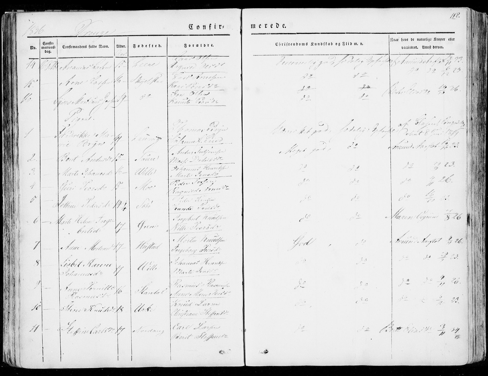 Ministerialprotokoller, klokkerbøker og fødselsregistre - Møre og Romsdal, SAT/A-1454/515/L0208: Parish register (official) no. 515A04, 1830-1846, p. 118
