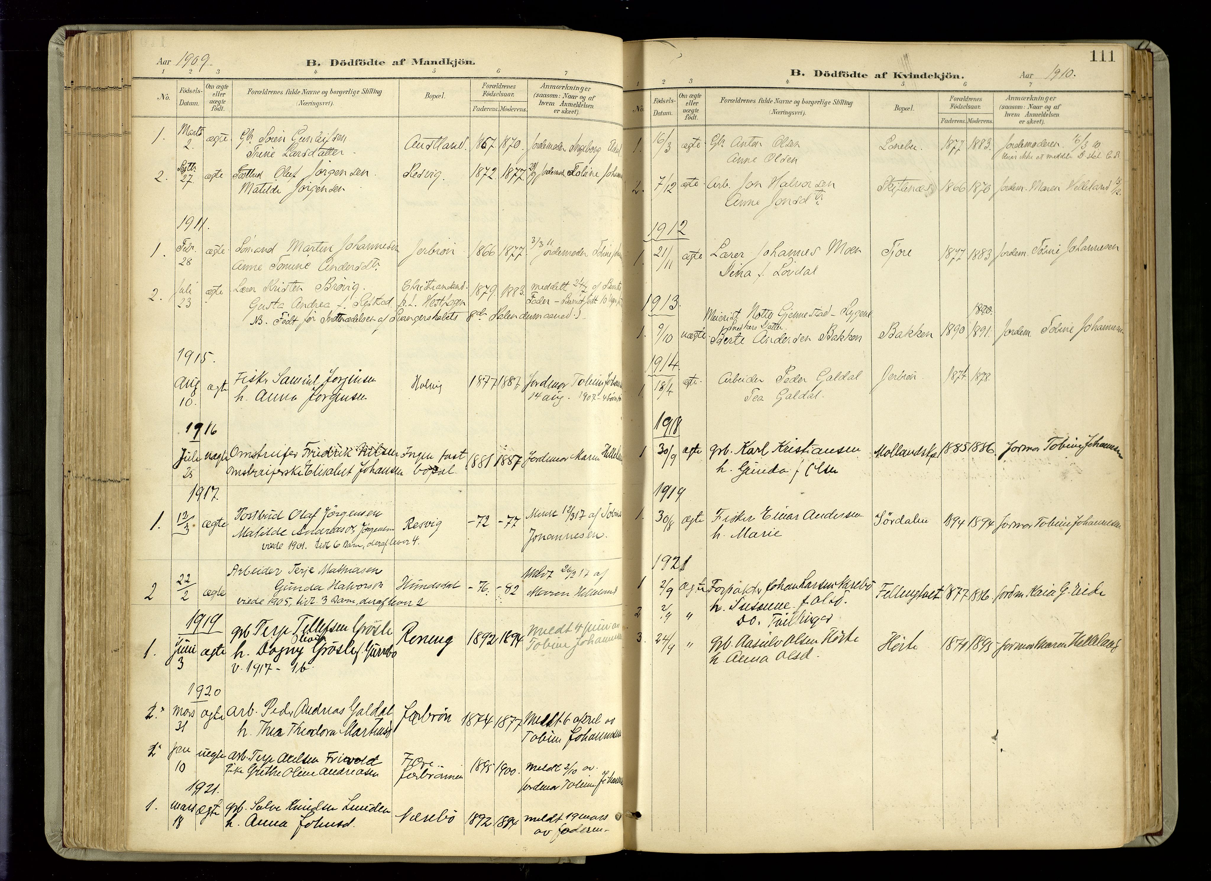 Hommedal sokneprestkontor, SAK/1111-0023/F/Fa/Fab/L0007: Parish register (official) no. A 7, 1898-1924, p. 111