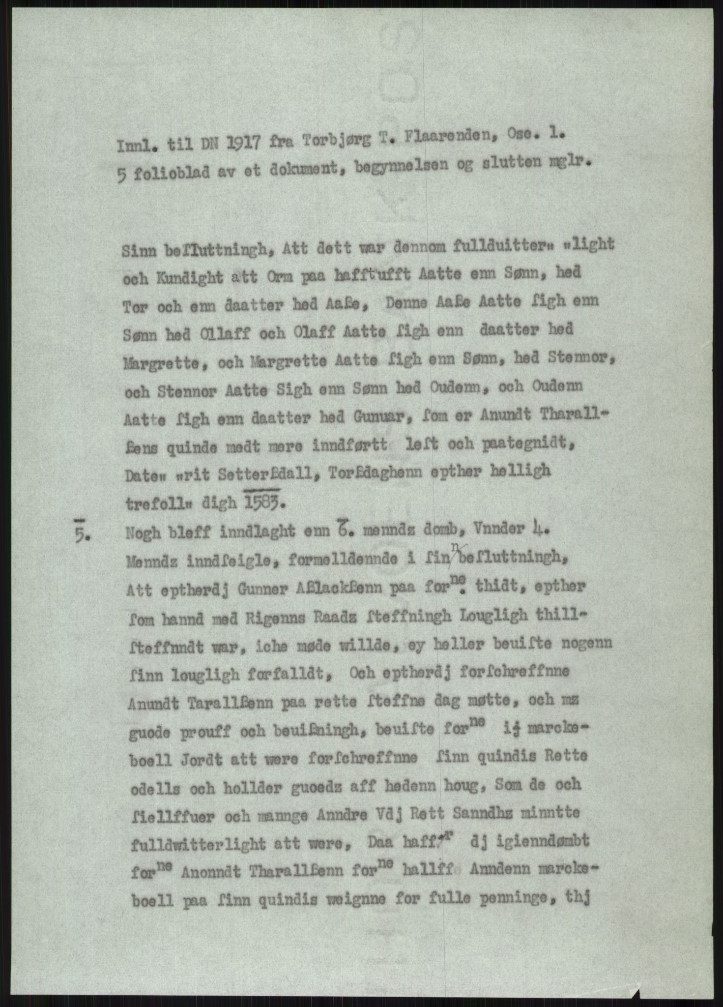 Samlinger til kildeutgivelse, Diplomavskriftsamlingen, AV/RA-EA-4053/H/Ha, p. 1987