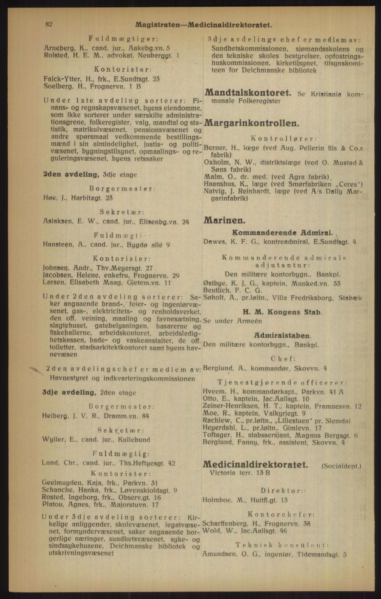 Kristiania/Oslo adressebok, PUBL/-, 1915, p. 82