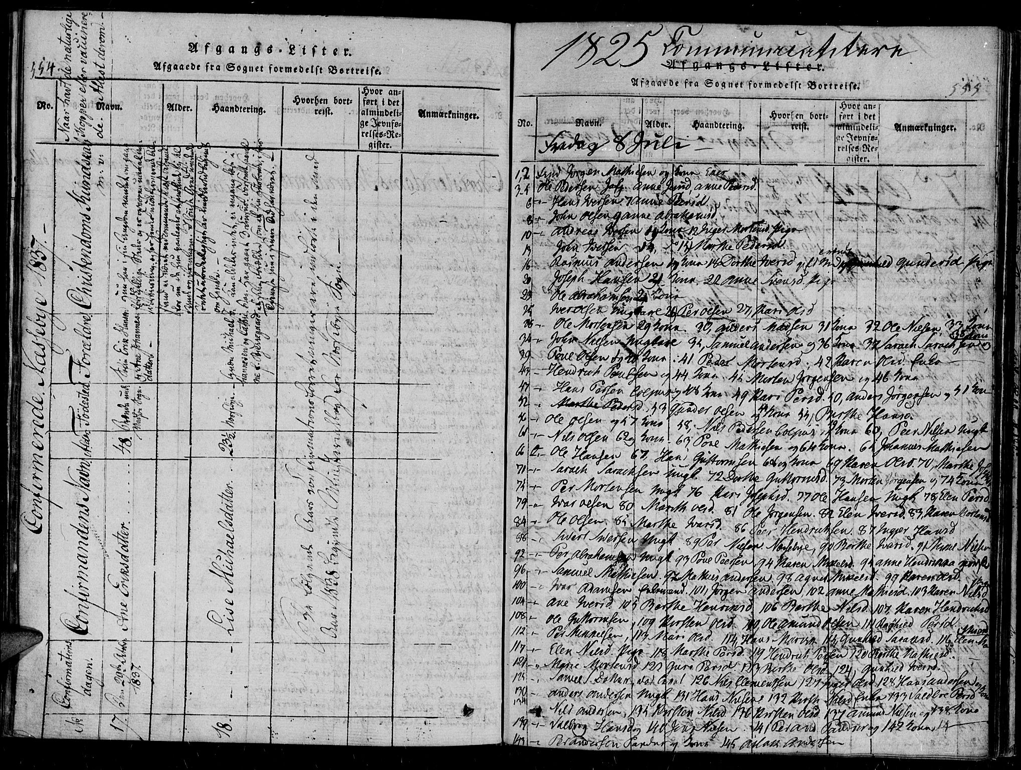Vadsø sokneprestkontor, SATØ/S-1325/H/Ha/L0003kirke: Parish register (official) no. 3 /1, 1821-1839, p. 554-555