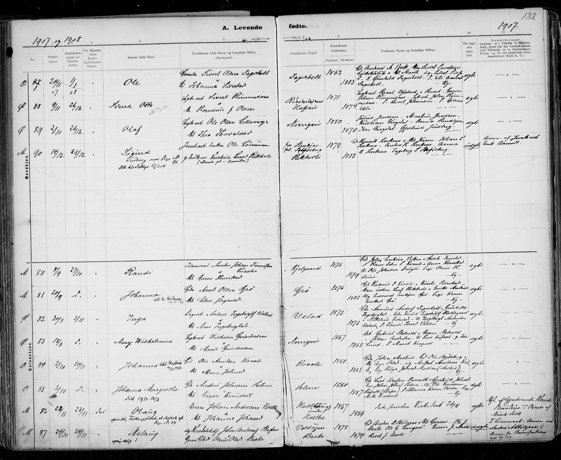 Ministerialprotokoller, klokkerbøker og fødselsregistre - Sør-Trøndelag, AV/SAT-A-1456/668/L0811: Parish register (official) no. 668A11, 1894-1913, p. 132