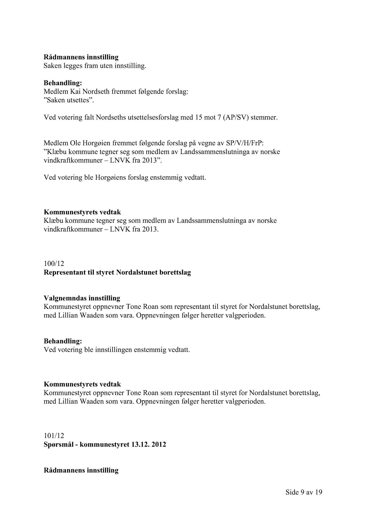 Klæbu Kommune, TRKO/KK/01-KS/L005: Kommunestyret - Møtedokumenter, 2012, p. 1973