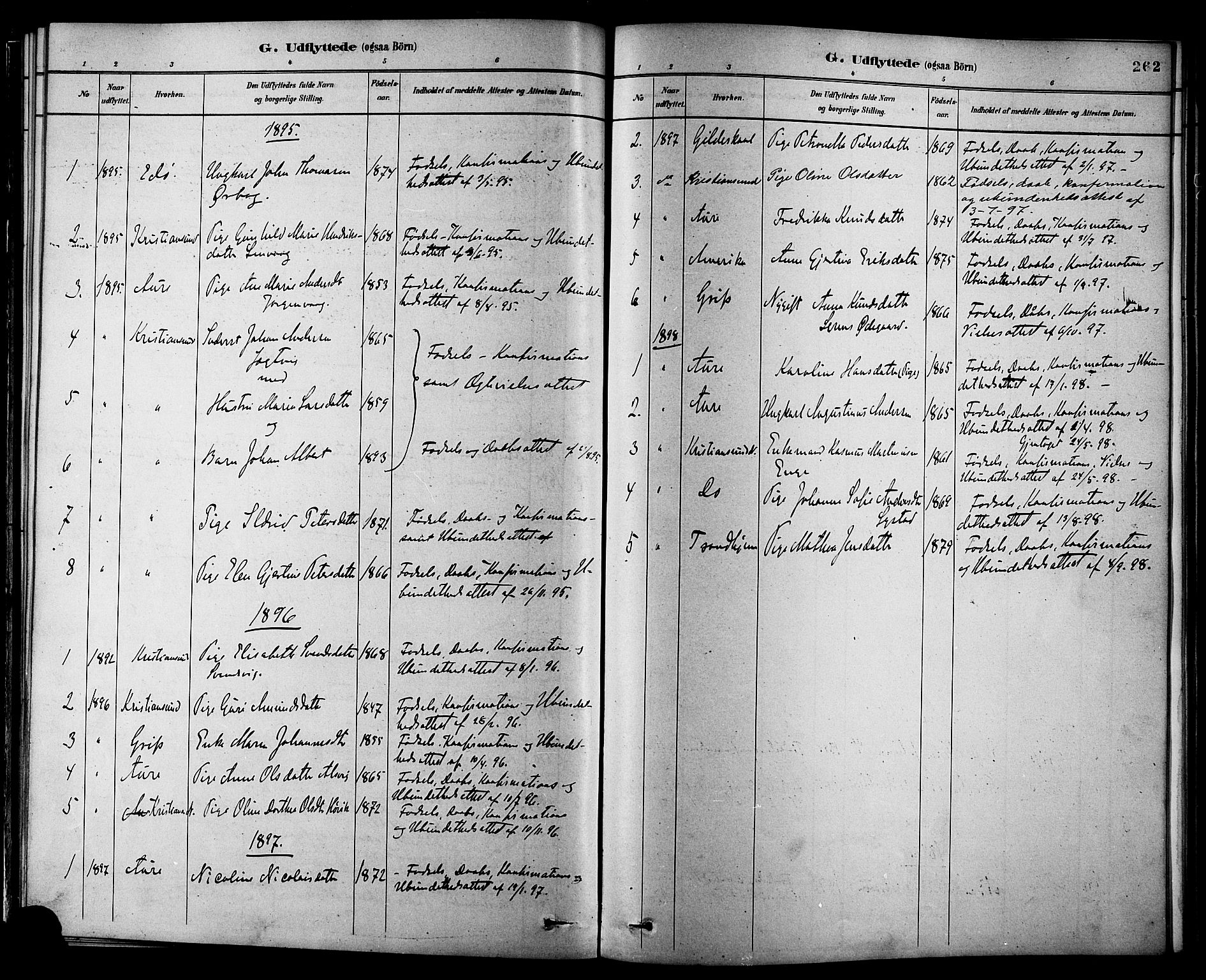 Ministerialprotokoller, klokkerbøker og fødselsregistre - Møre og Romsdal, AV/SAT-A-1454/577/L0896: Parish register (official) no. 577A03, 1880-1898, p. 262