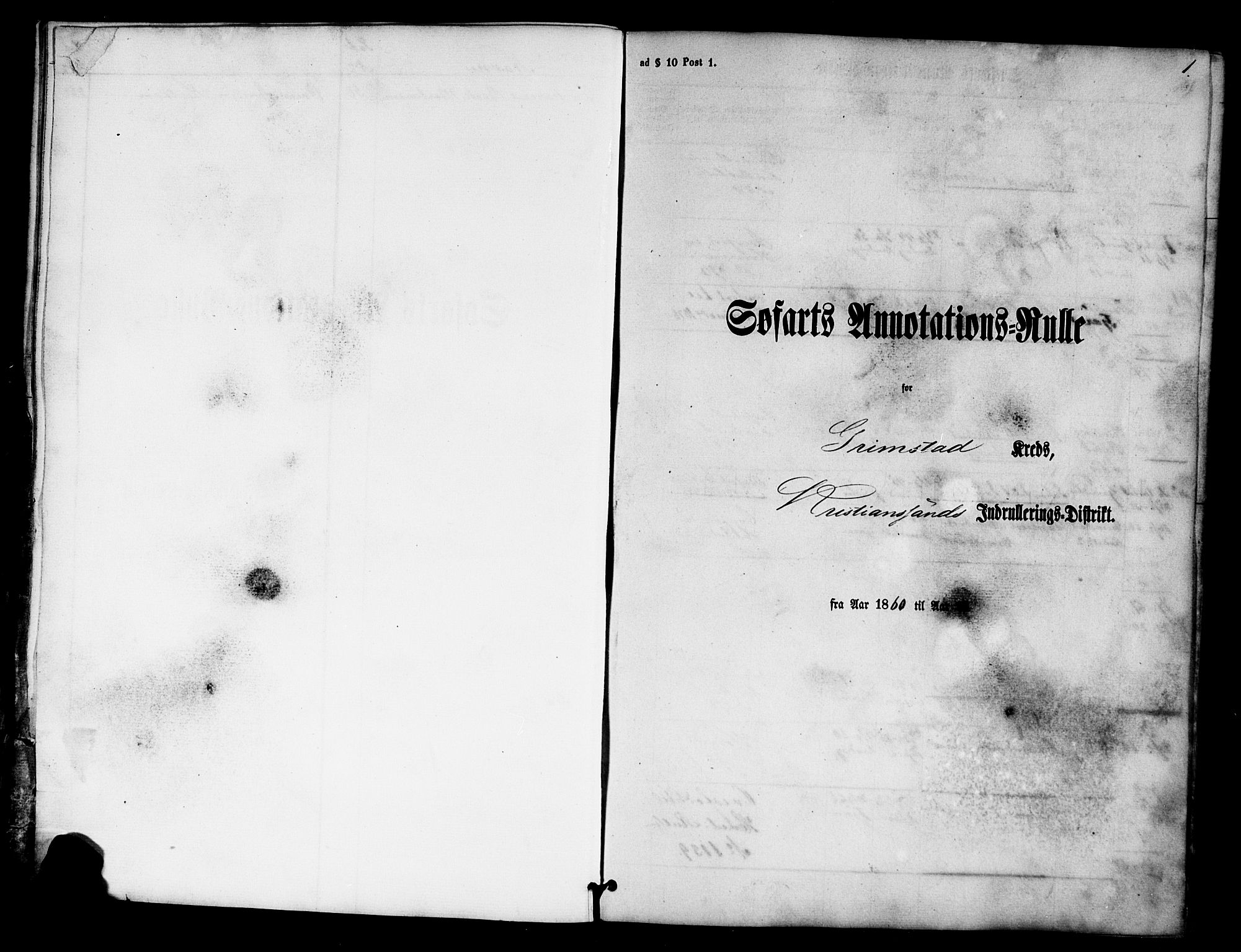 Grimstad mønstringskrets, SAK/2031-0013/F/Fa/L0004: Annotasjonsrulle nr 1-435 med register, V-17, 1860-1867, p. 17