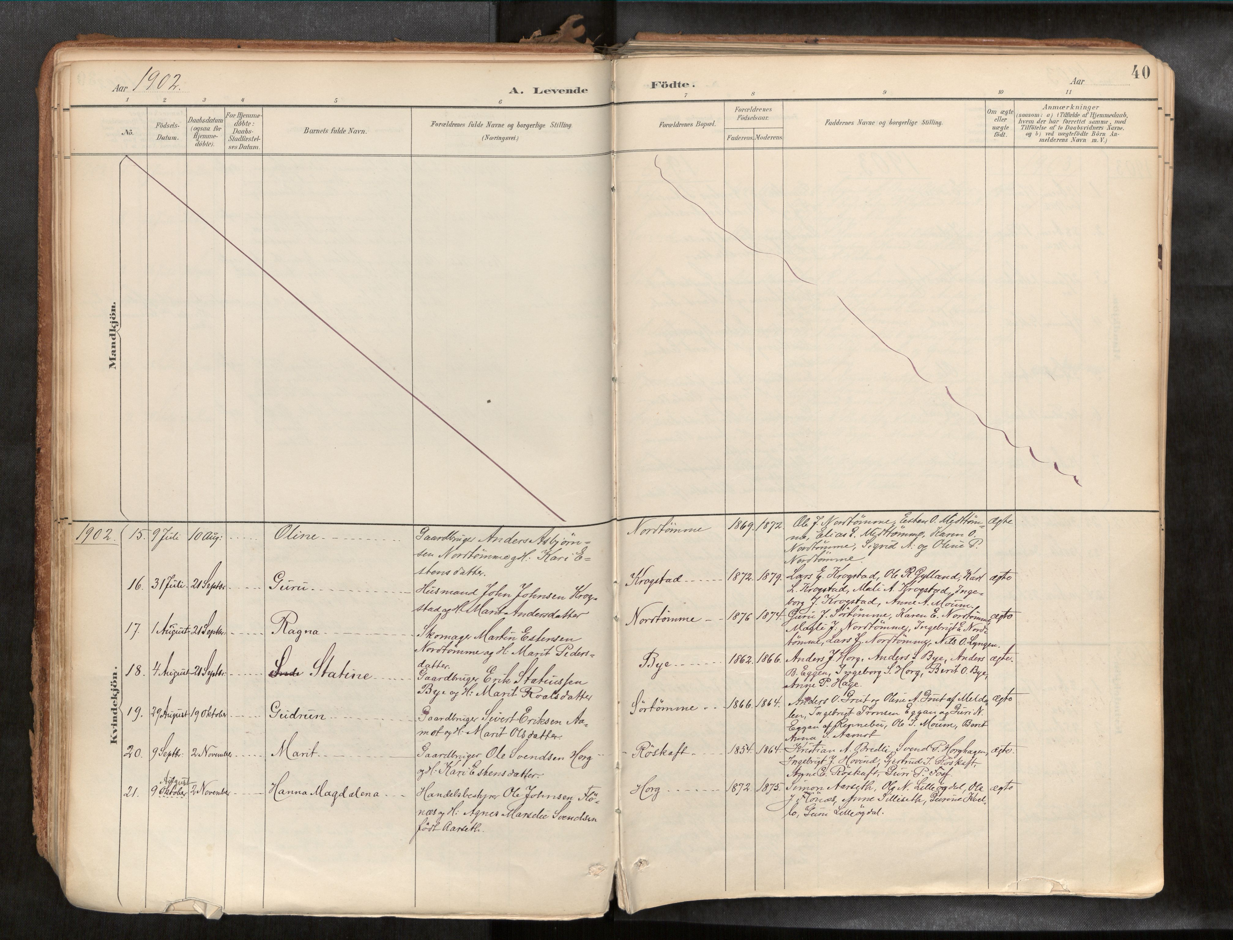 Ministerialprotokoller, klokkerbøker og fødselsregistre - Sør-Trøndelag, AV/SAT-A-1456/692/L1105b: Parish register (official) no. 692A06, 1891-1934, p. 40