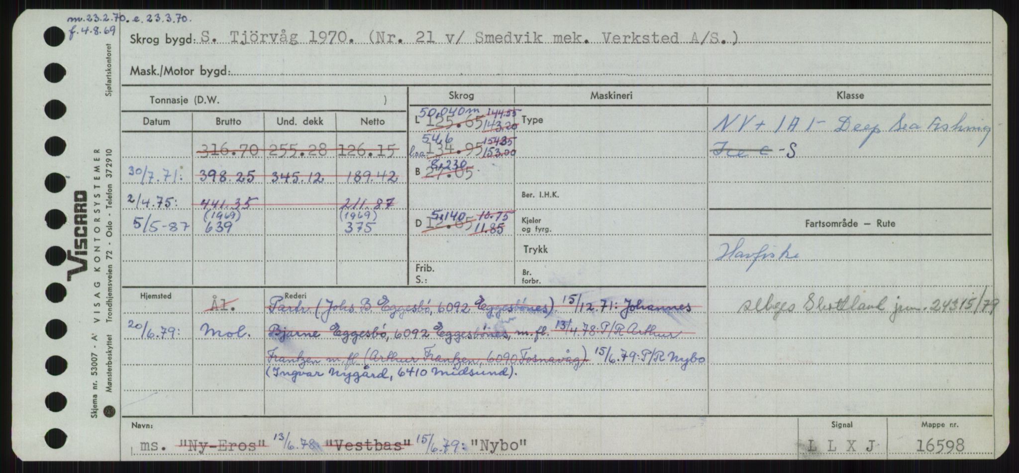 Sjøfartsdirektoratet med forløpere, Skipsmålingen, RA/S-1627/H/Ha/L0004/0001: Fartøy, Mas-R / Fartøy, Mas-Odd, p. 895