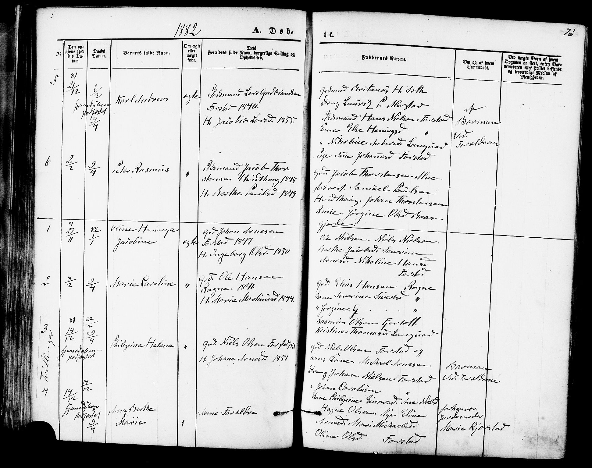 Ministerialprotokoller, klokkerbøker og fødselsregistre - Møre og Romsdal, AV/SAT-A-1454/536/L0500: Parish register (official) no. 536A09, 1876-1889, p. 73