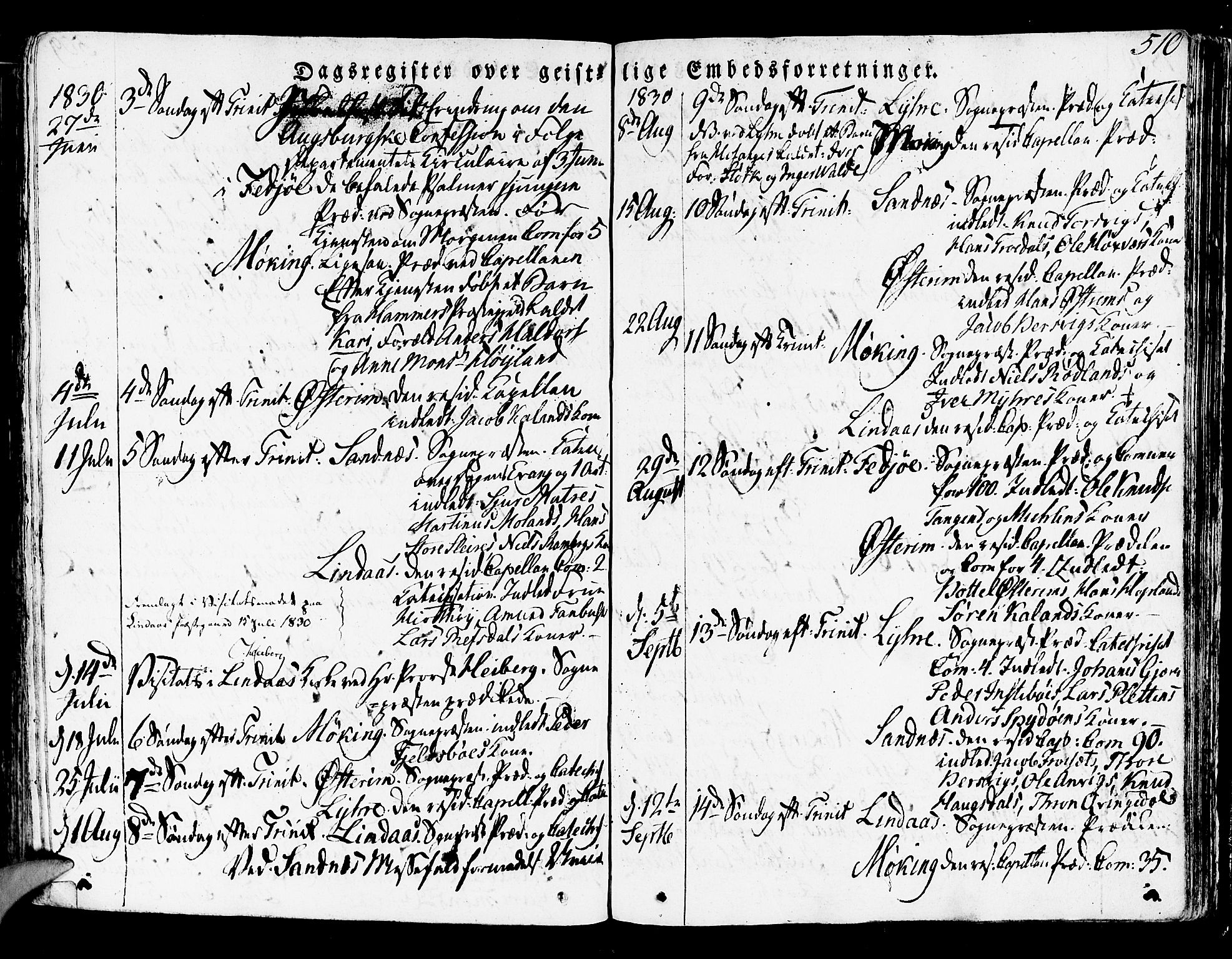 Lindås Sokneprestembete, SAB/A-76701/H/Haa: Parish register (official) no. A 8, 1823-1836, p. 510