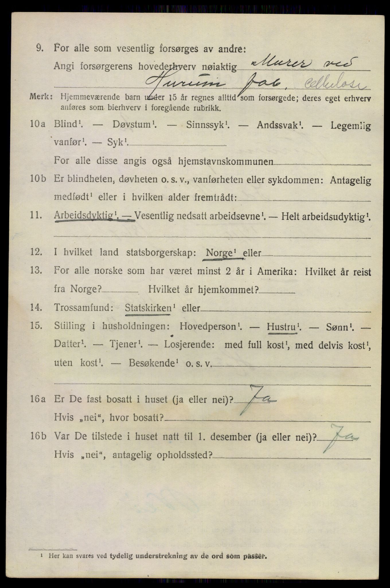 SAKO, 1920 census for Hurum, 1920, p. 7079