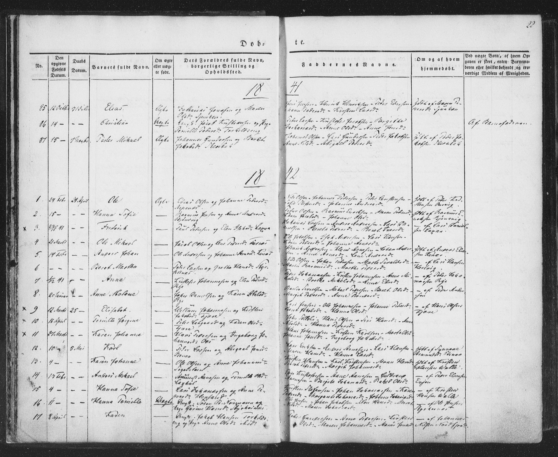 Ministerialprotokoller, klokkerbøker og fødselsregistre - Nordland, AV/SAT-A-1459/853/L0769: Parish register (official) no. 853A08, 1836-1856, p. 22