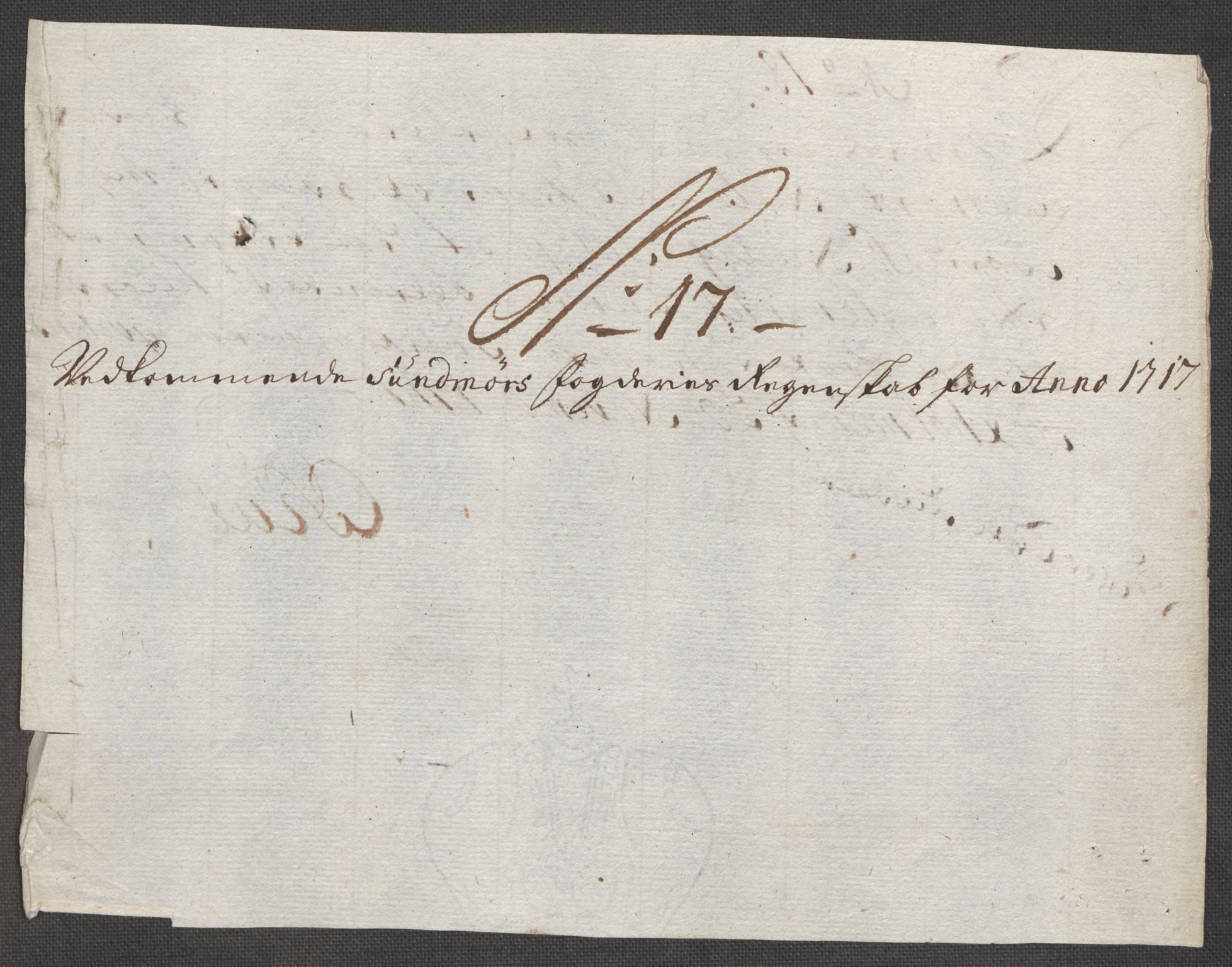 Rentekammeret inntil 1814, Reviderte regnskaper, Fogderegnskap, AV/RA-EA-4092/R54/L3569: Fogderegnskap Sunnmøre, 1717, p. 183