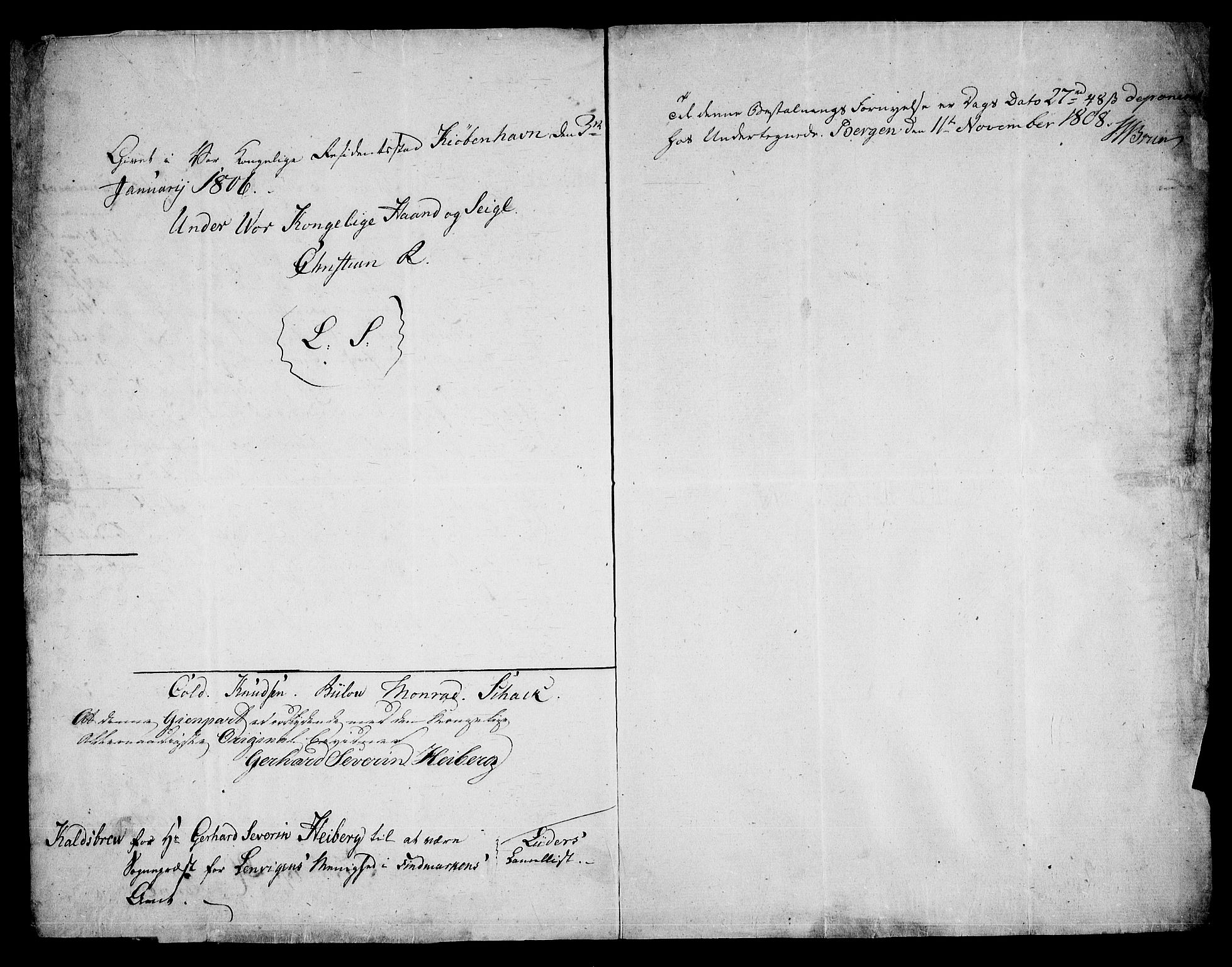 Danske Kanselli, Skapsaker, AV/RA-EA-4061/F/L0118: Skap 16, pakke 49, 1808, p. 5