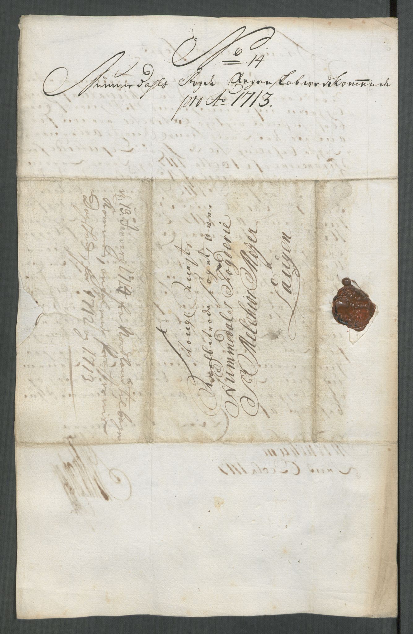 Rentekammeret inntil 1814, Reviderte regnskaper, Fogderegnskap, AV/RA-EA-4092/R64/L4434: Fogderegnskap Namdal, 1713, p. 150