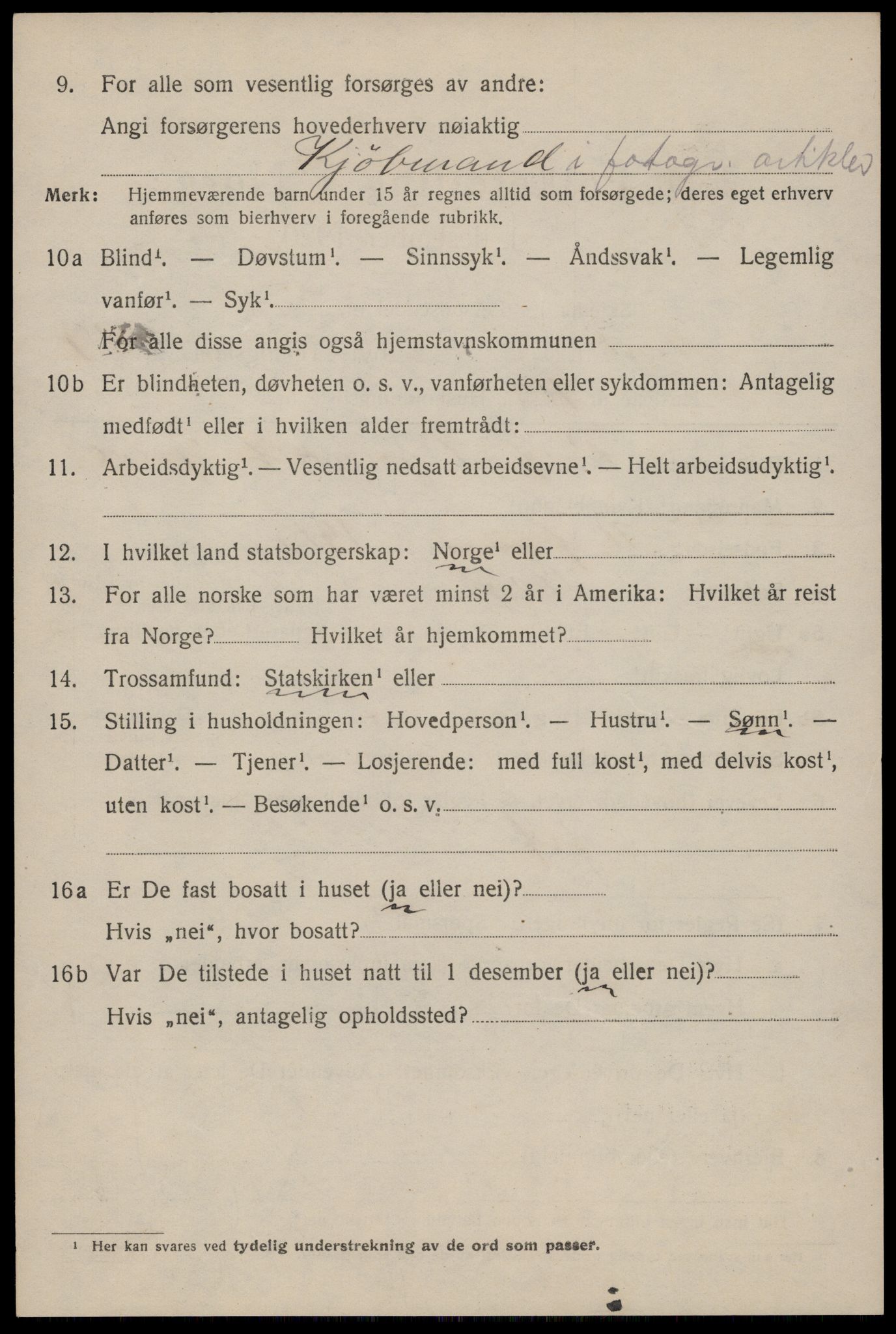 SAST, 1920 census for Stavanger, 1920, p. 84739