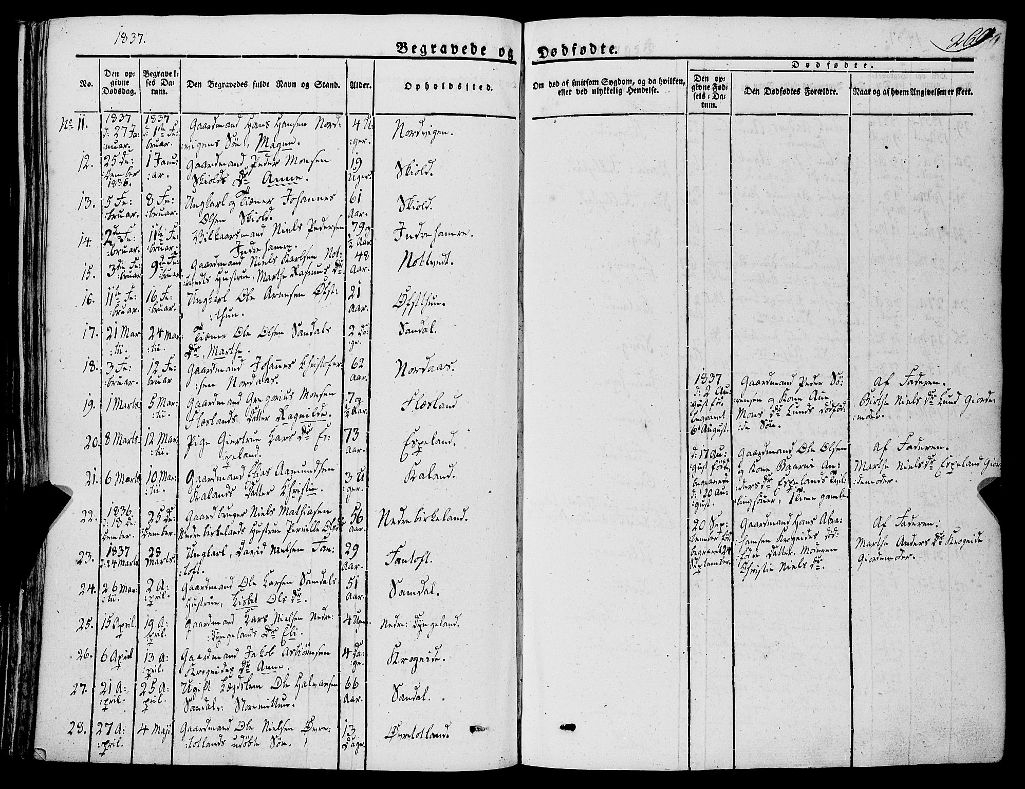 Fana Sokneprestembete, AV/SAB-A-75101/H/Haa/Haaa/L0008: Parish register (official) no. A 8, 1829-1851, p. 269