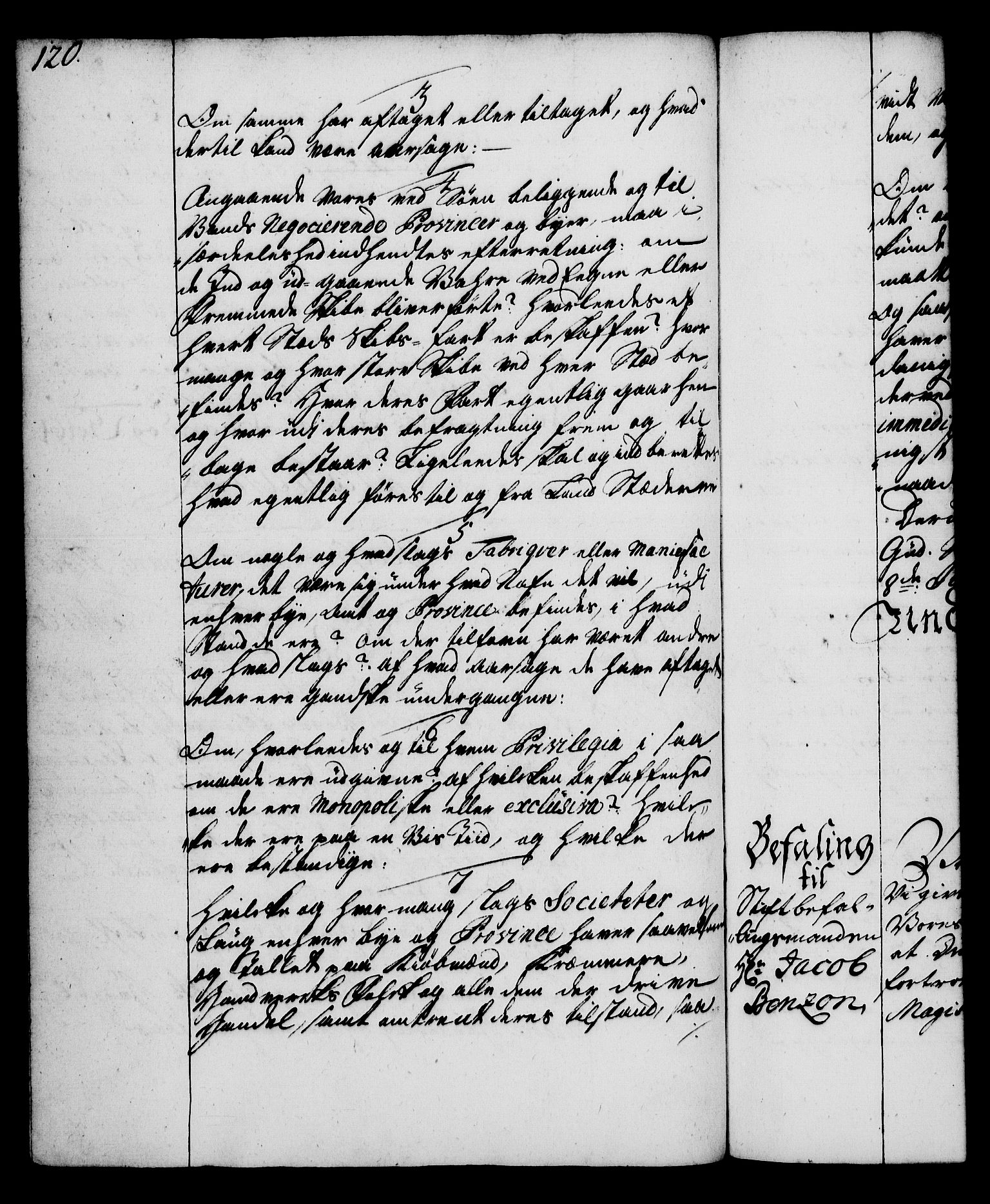 Rentekammeret, Kammerkanselliet, RA/EA-3111/G/Gg/Gga/L0004: Norsk ekspedisjonsprotokoll med register (merket RK 53.4), 1734-1741, p. 120