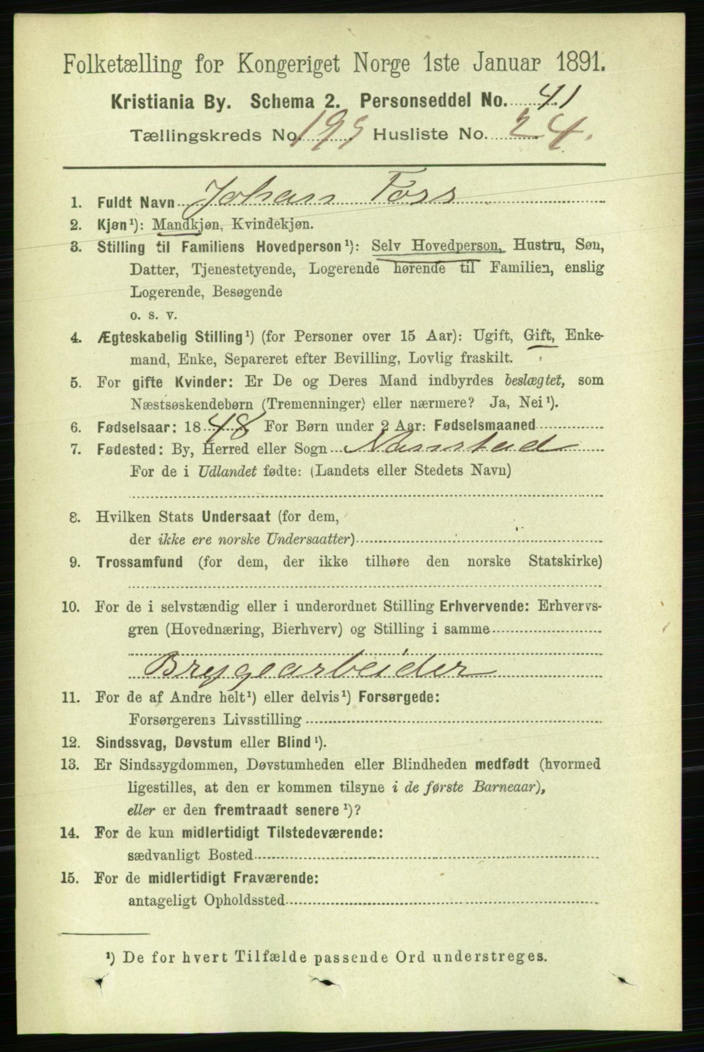 RA, 1891 census for 0301 Kristiania, 1891, p. 120119