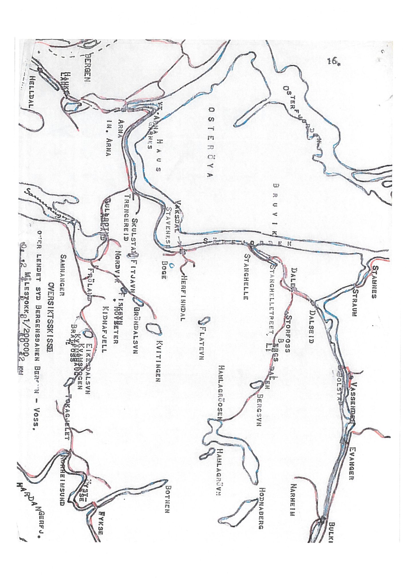 Oberst Sverre Blom - manuskript til krigshistorie, SAB/-/F/L0001: Manuskript "Krigens historie - operasjonene til lands på Vestlandet 1940" av oberst Sverre Blom, 1940, p. 16