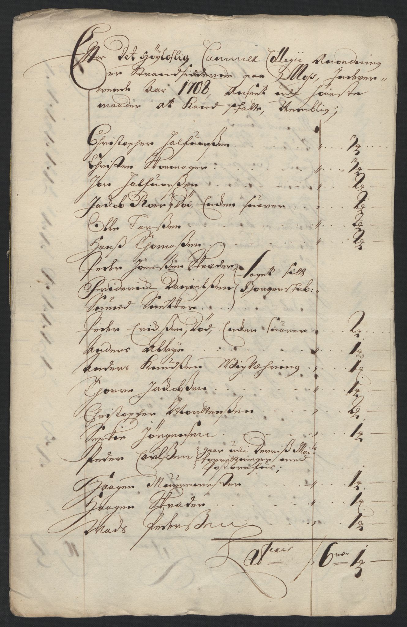 Rentekammeret inntil 1814, Reviderte regnskaper, Fogderegnskap, AV/RA-EA-4092/R04/L0134: Fogderegnskap Moss, Onsøy, Tune, Veme og Åbygge, 1707-1708, p. 282