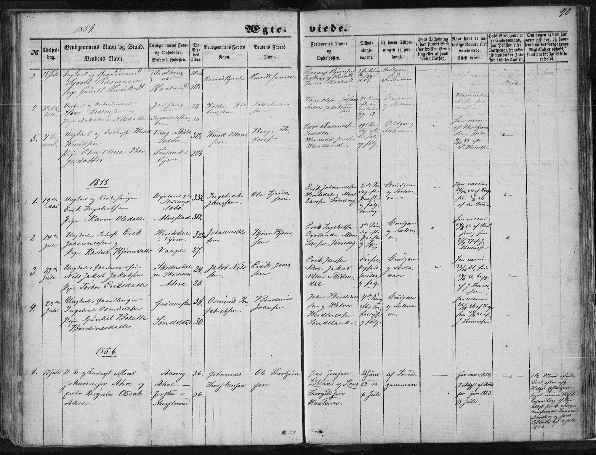 Tysvær sokneprestkontor, SAST/A -101864/H/Ha/Haa/L0002: Parish register (official) no. A 2, 1847-1856, p. 90