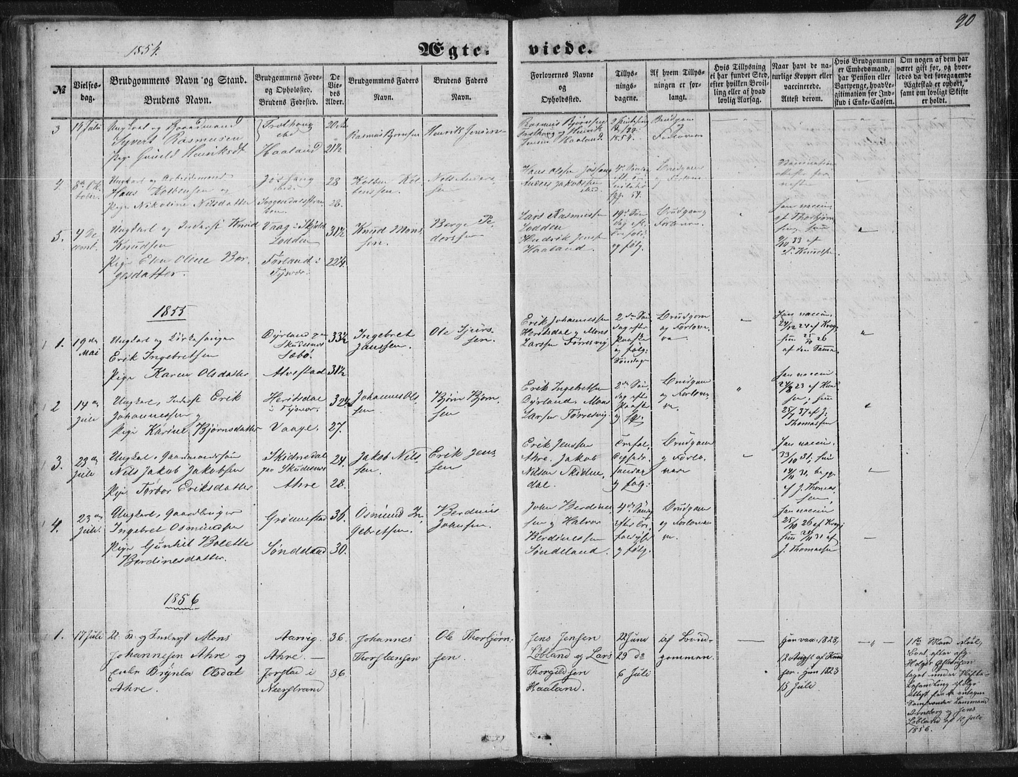 Tysvær sokneprestkontor, AV/SAST-A -101864/H/Ha/Haa/L0002: Parish register (official) no. A 2, 1847-1856, p. 90