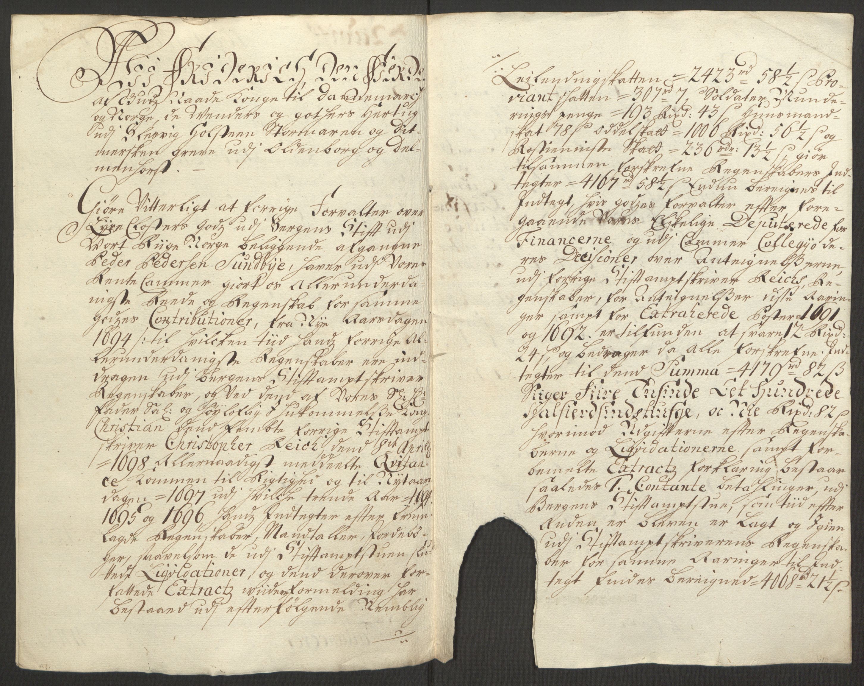 Rentekammeret inntil 1814, Reviderte regnskaper, Fogderegnskap, AV/RA-EA-4092/R50/L3159: Fogderegnskap Lyse kloster, 1691-1709, p. 62