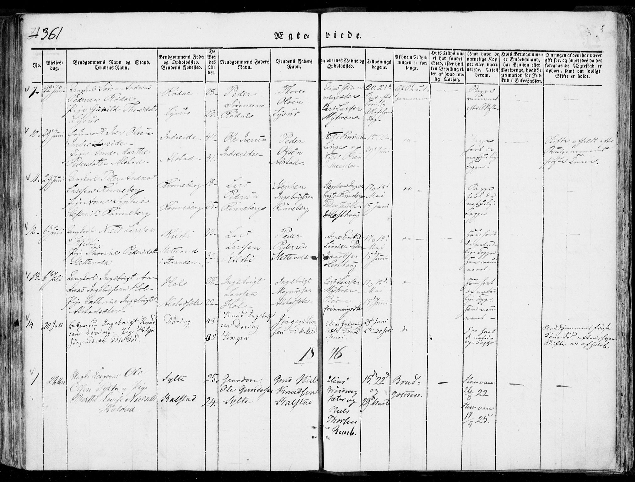 Ministerialprotokoller, klokkerbøker og fødselsregistre - Møre og Romsdal, AV/SAT-A-1454/519/L0248: Parish register (official) no. 519A07, 1829-1860, p. 361