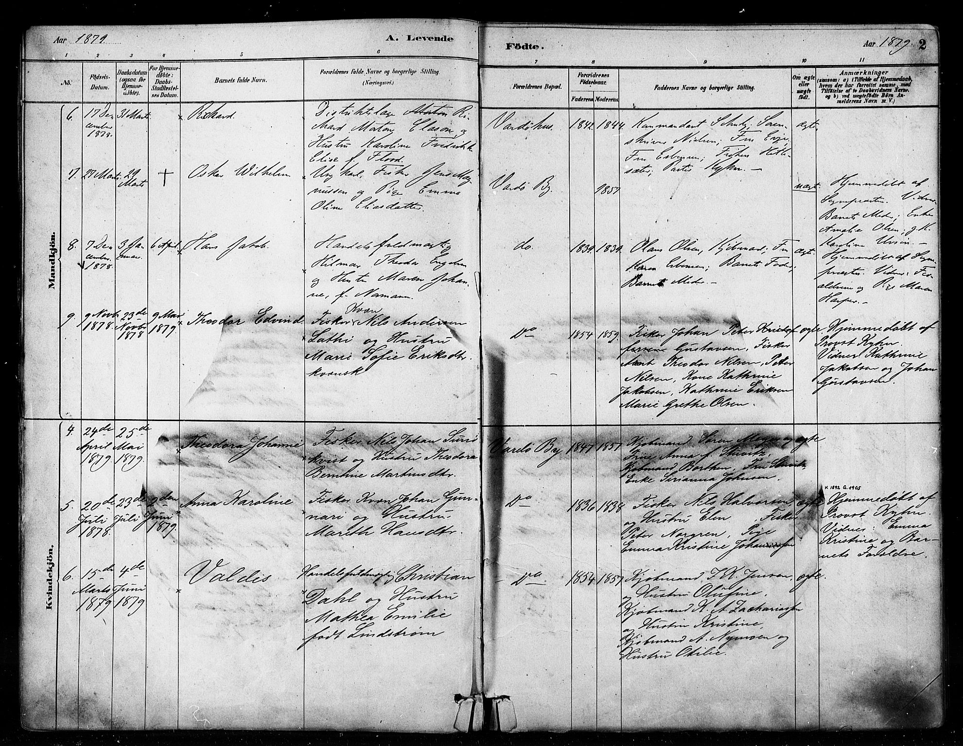 Vardø sokneprestkontor, SATØ/S-1332/H/Ha/L0006kirke: Parish register (official) no. 6, 1879-1886, p. 2