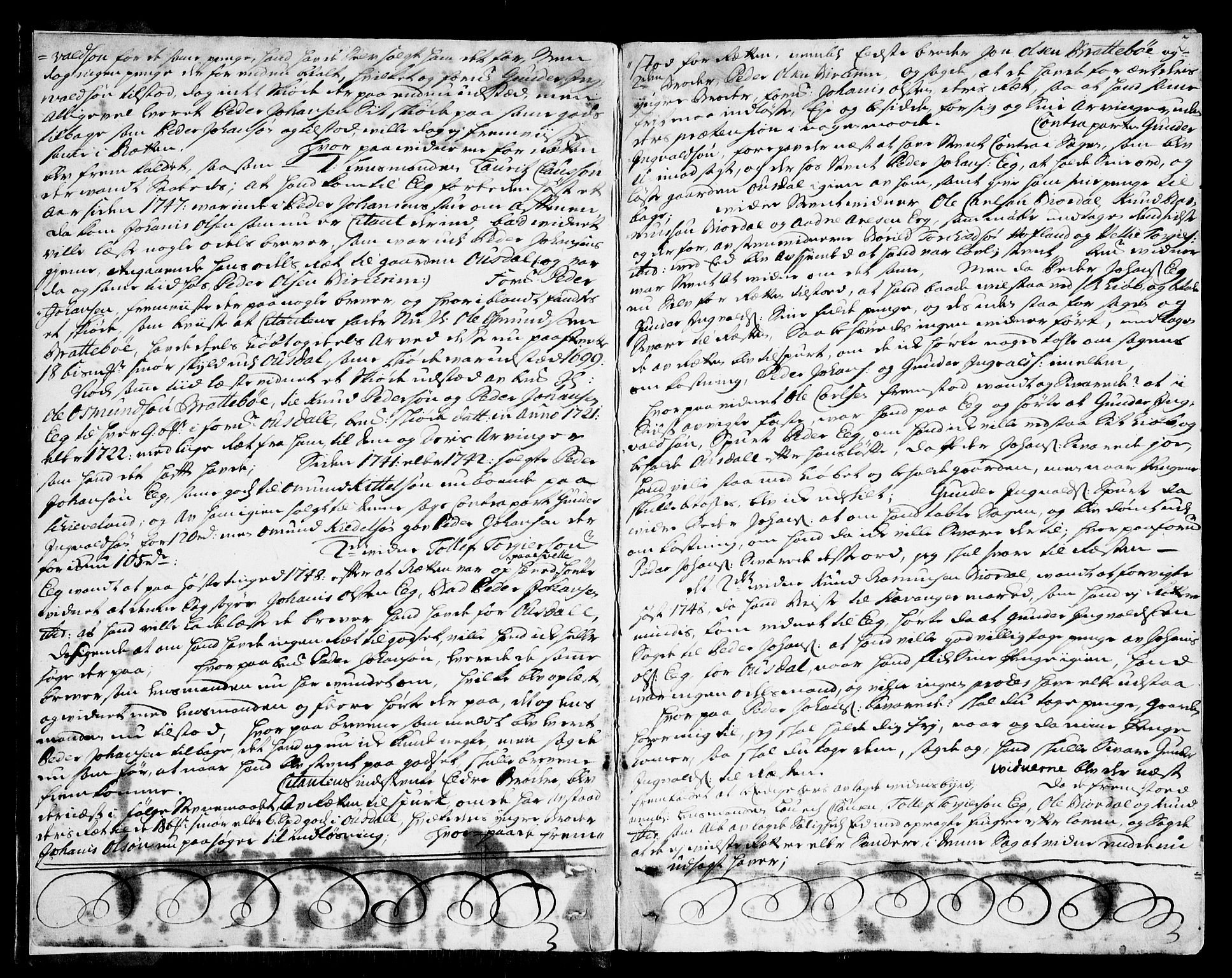 Jæren og Dalane sorenskriveri, SAST/A-100306/3/30/30BA/L0081: TINGBOK, 1749-1752, p. 1b-2a