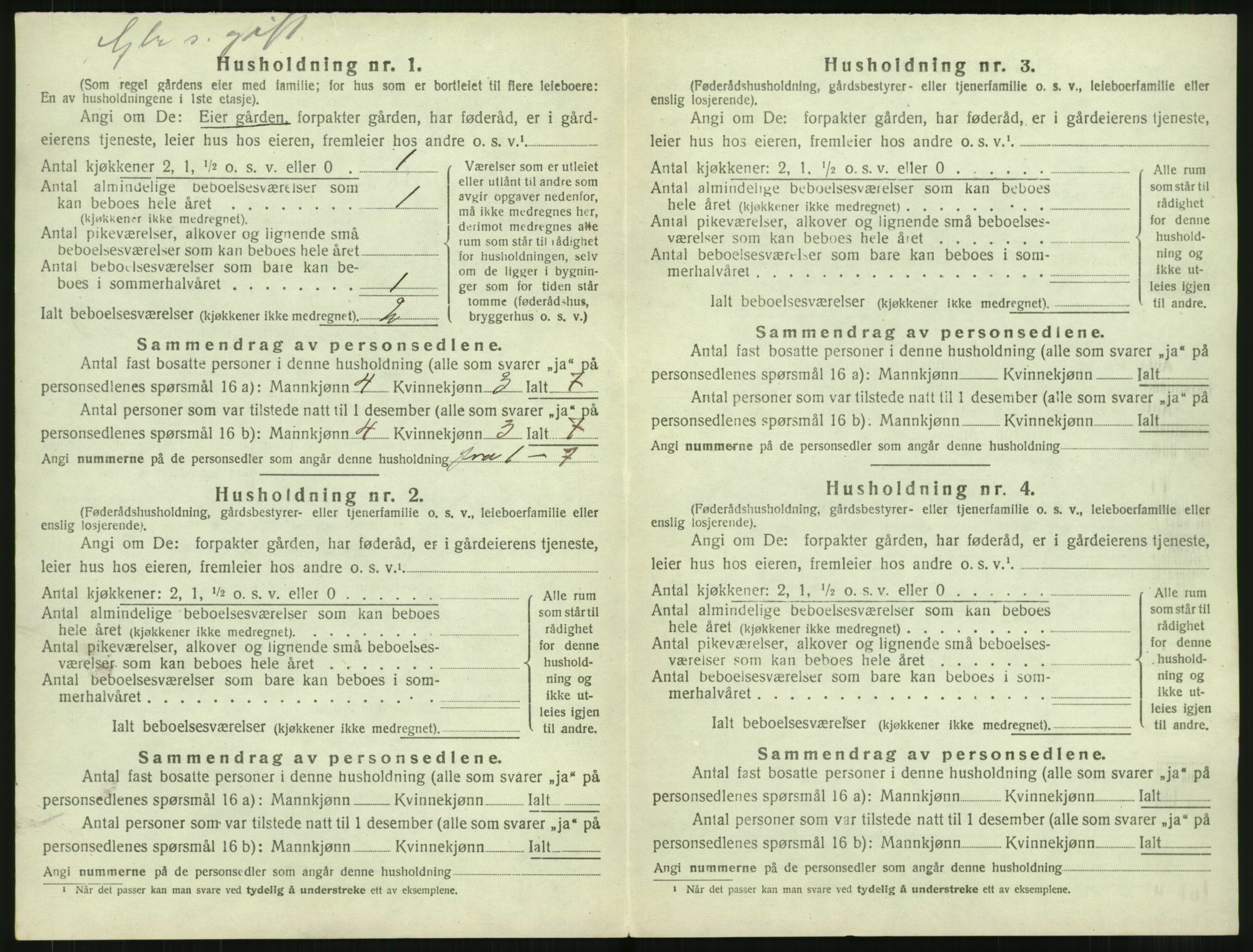 SAT, 1920 census for Borge, 1920, p. 652