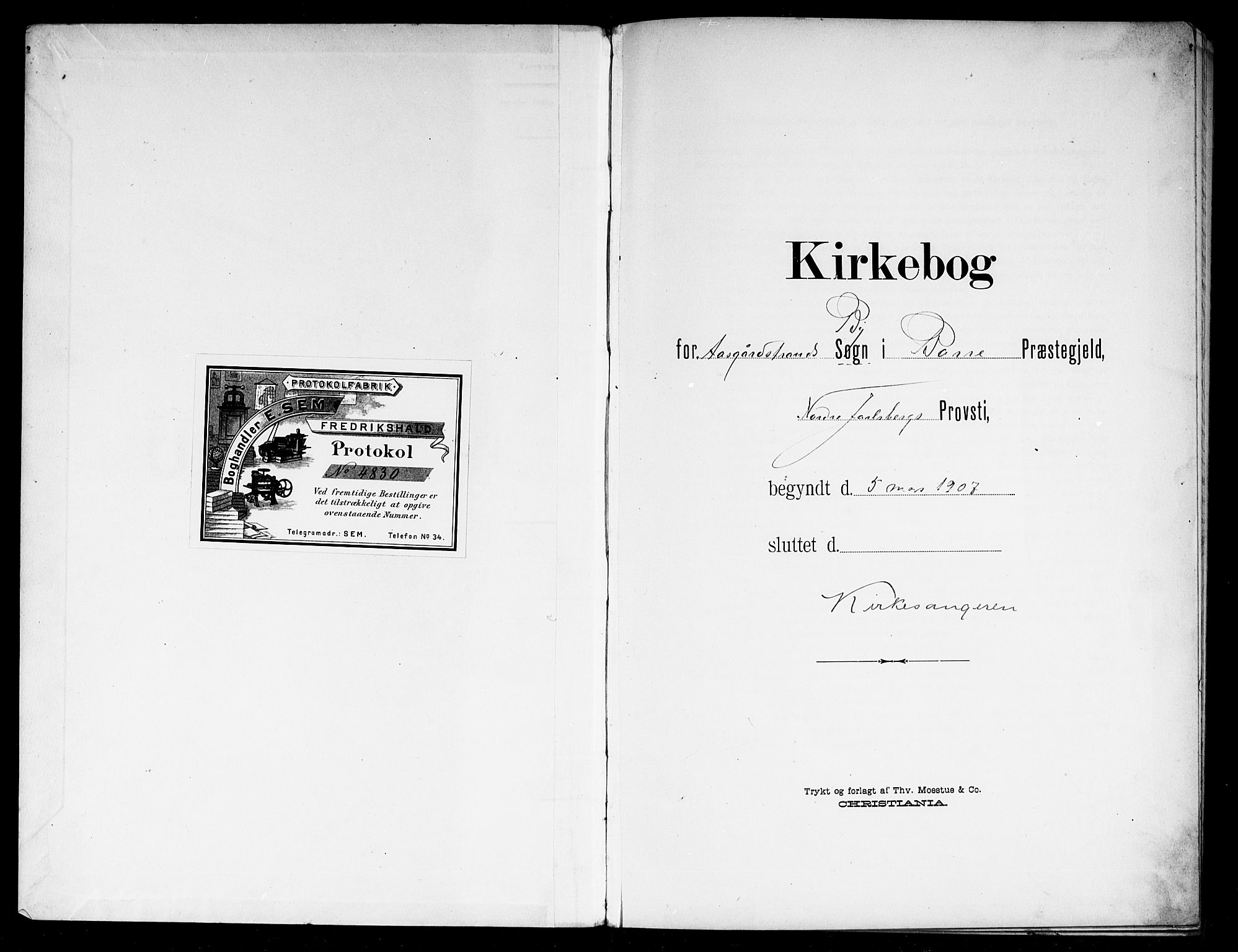 Borre kirkebøker, AV/SAKO-A-338/G/Gc/L0001: Parish register (copy) no. III 1, 1907-1920