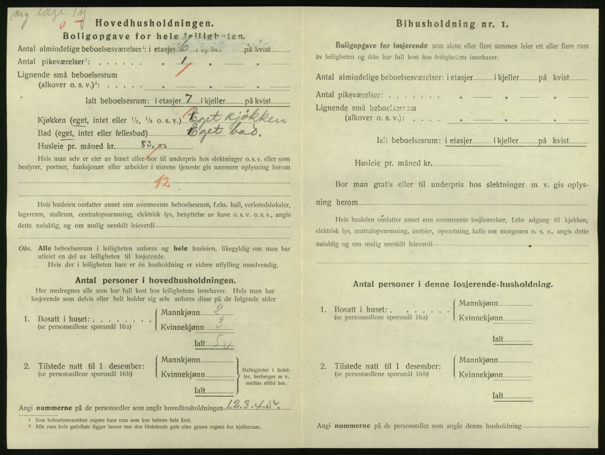 SAT, 1920 census for Steinkjer, 1920, p. 1447