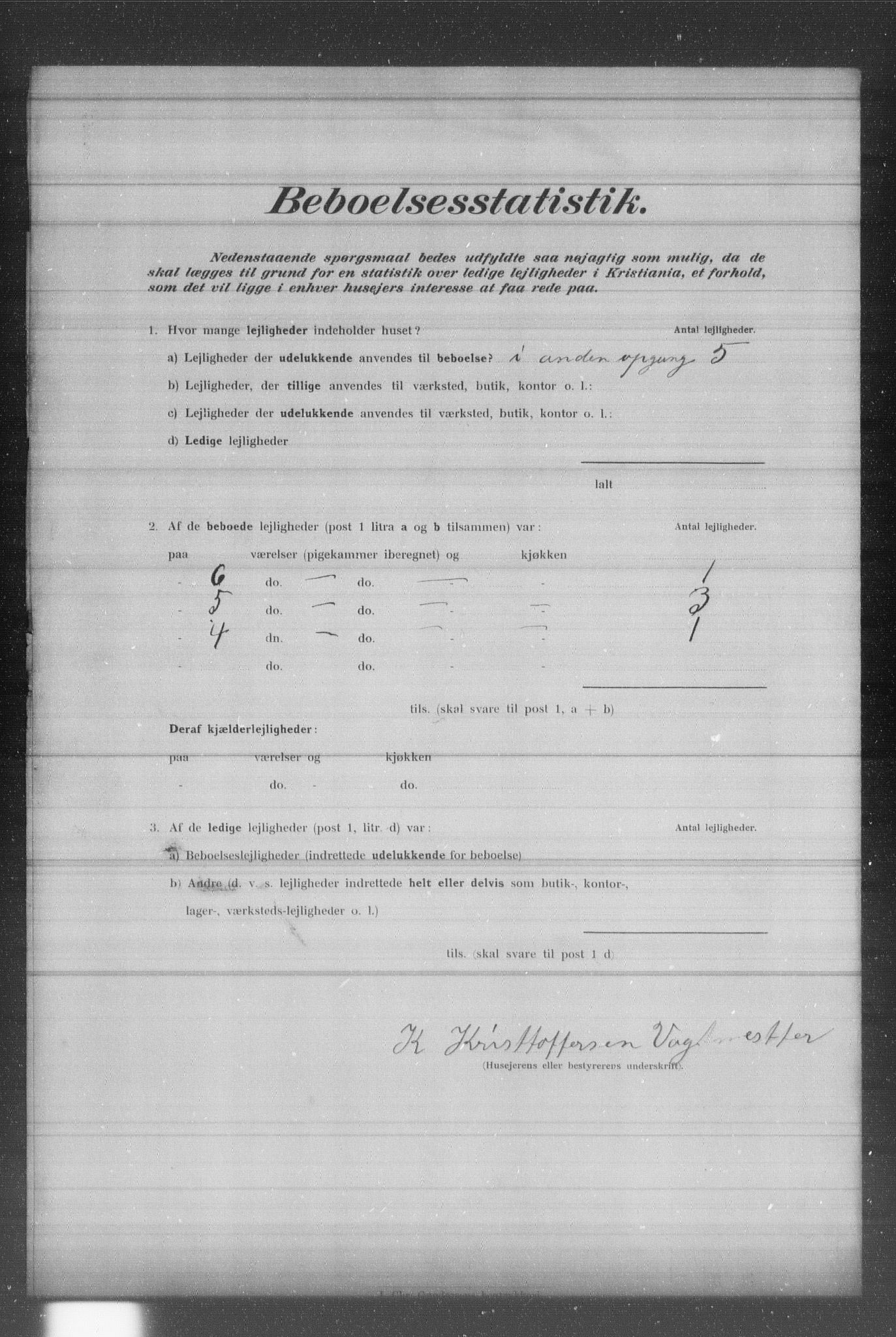 OBA, Municipal Census 1902 for Kristiania, 1902, p. 436