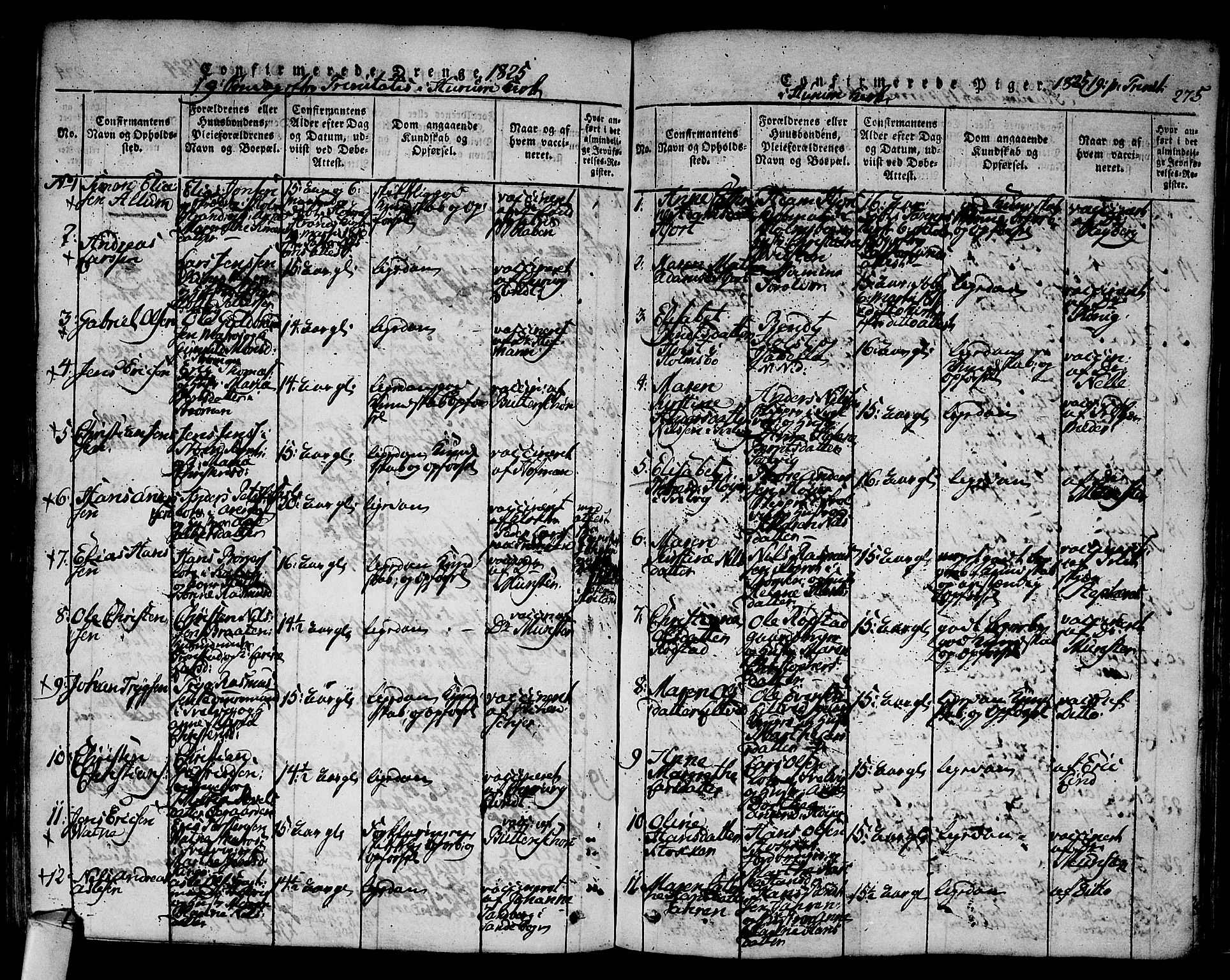 Hurum kirkebøker, AV/SAKO-A-229/F/Fa/L0009: Parish register (official) no. 9, 1816-1826, p. 275