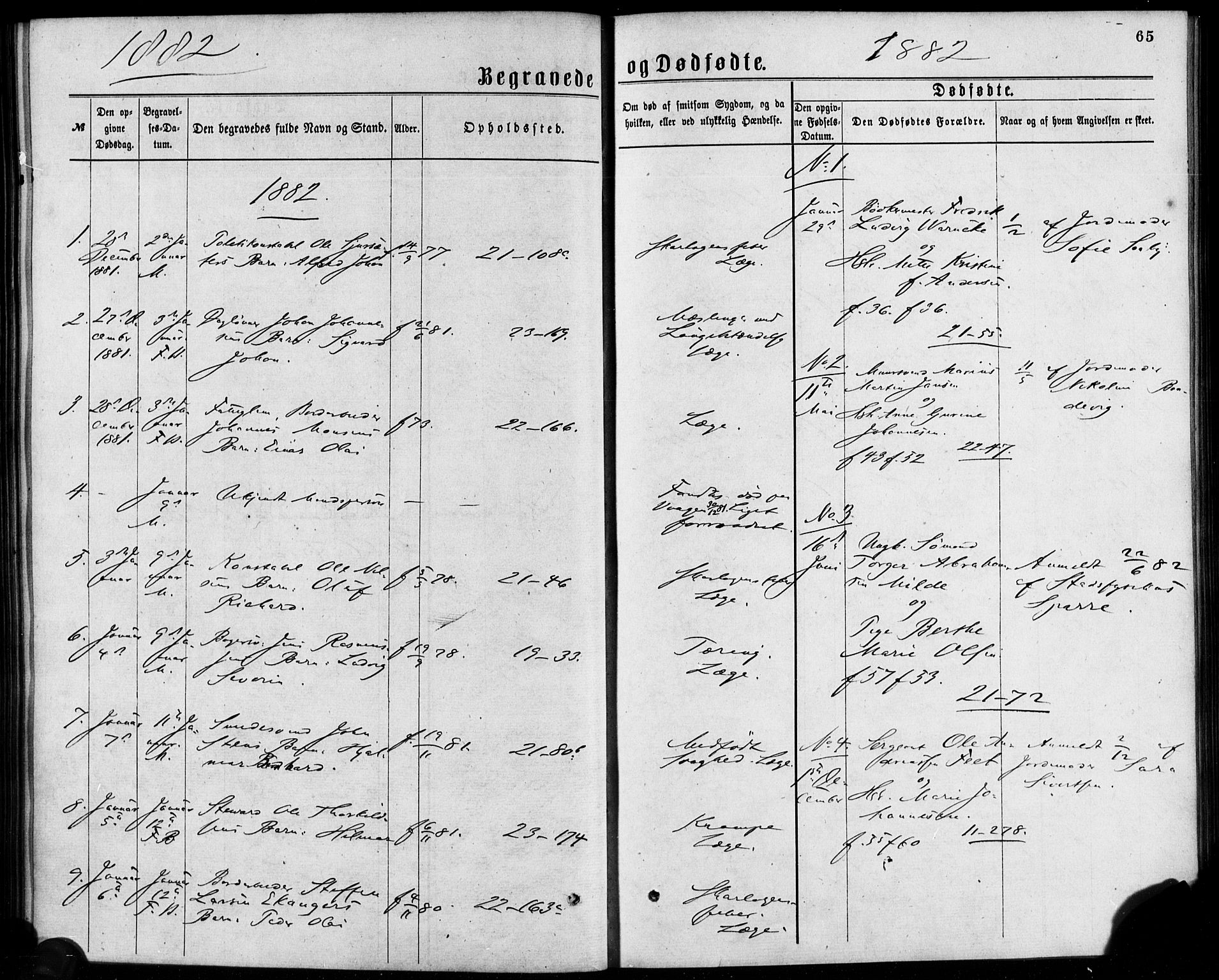 Korskirken sokneprestembete, SAB/A-76101/H/Haa/L0046: Parish register (official) no. E 4, 1875-1883, p. 65