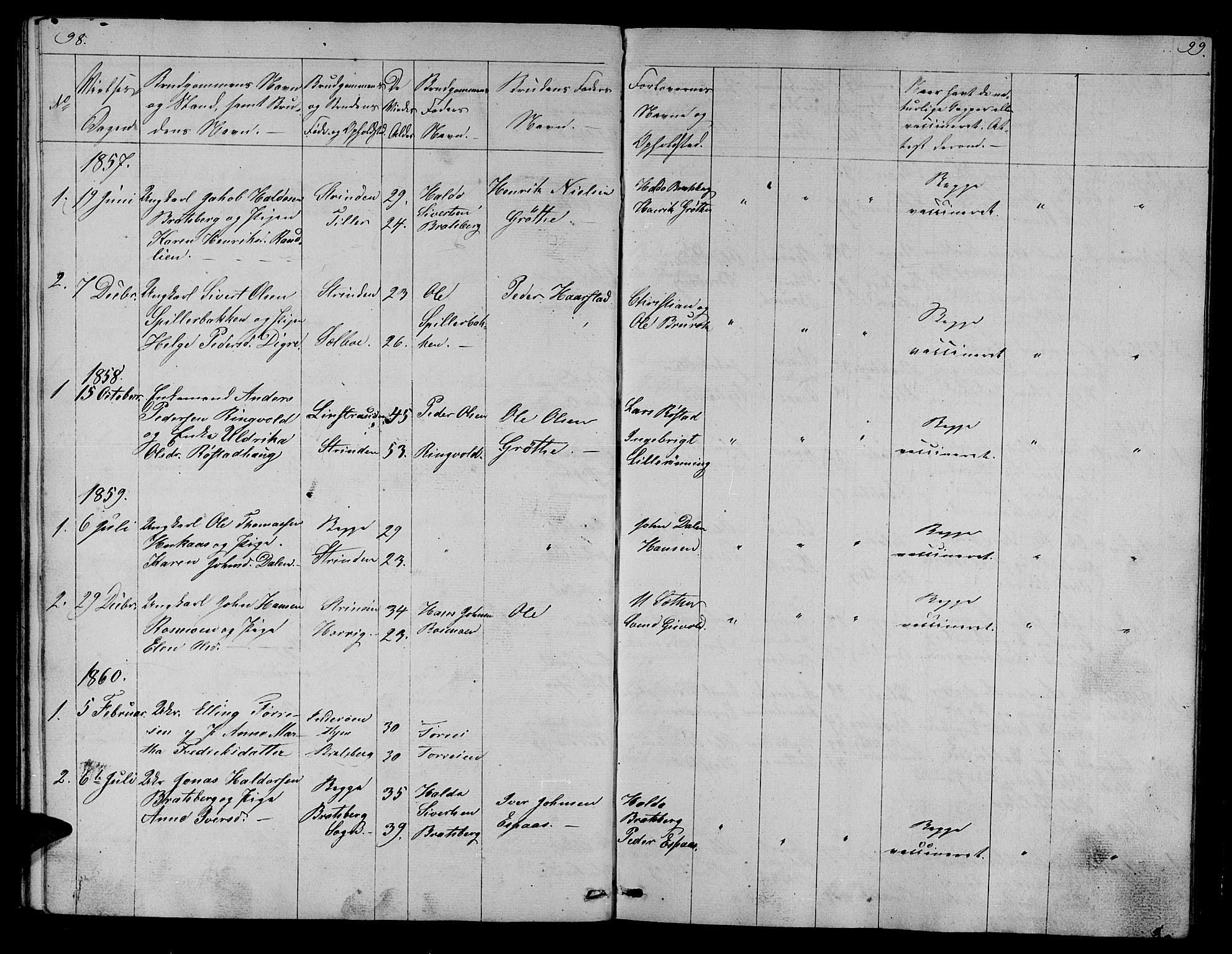 Ministerialprotokoller, klokkerbøker og fødselsregistre - Sør-Trøndelag, SAT/A-1456/608/L0339: Parish register (copy) no. 608C05, 1844-1863, p. 98-99