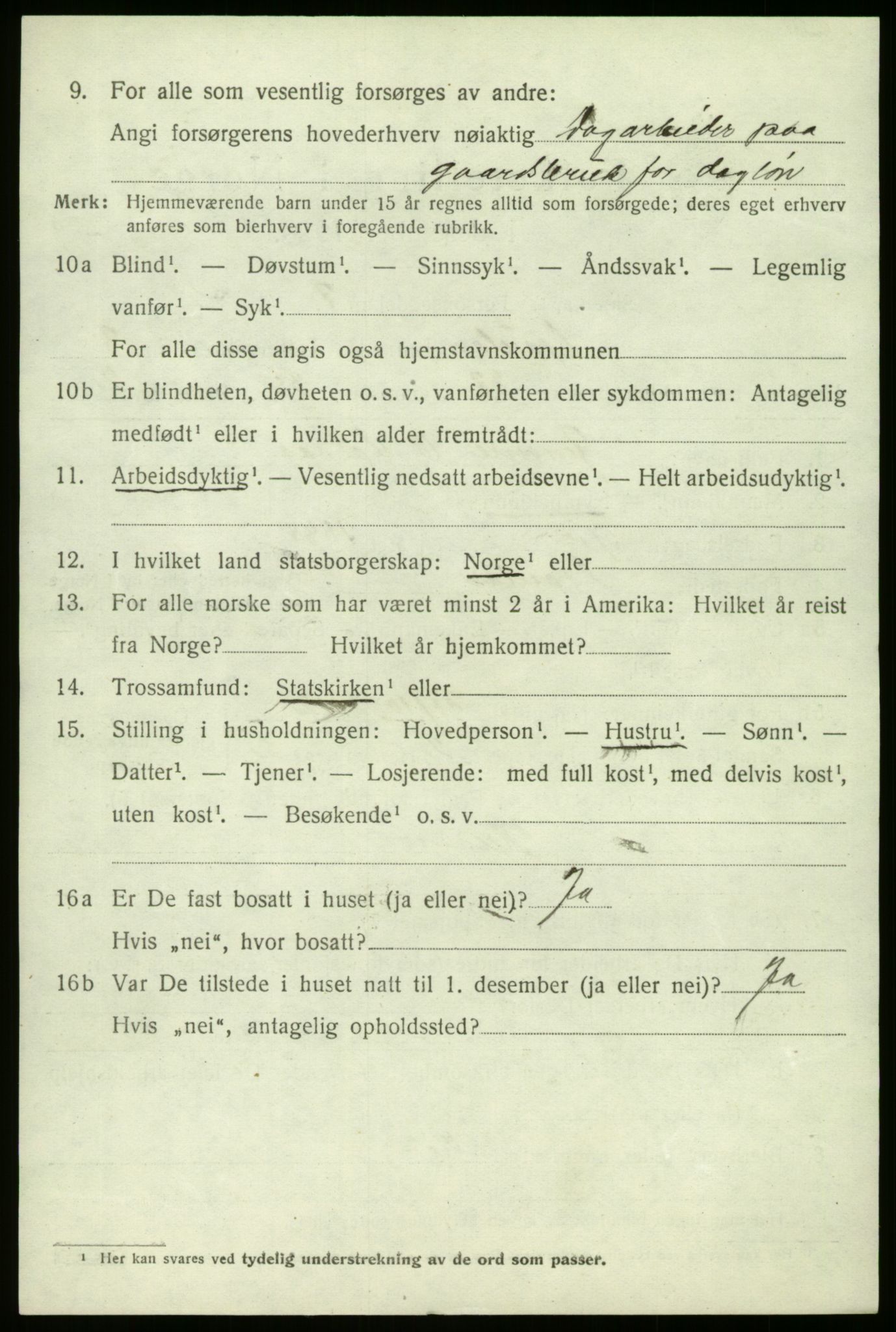 SAB, 1920 census for Gaular, 1920, p. 4159