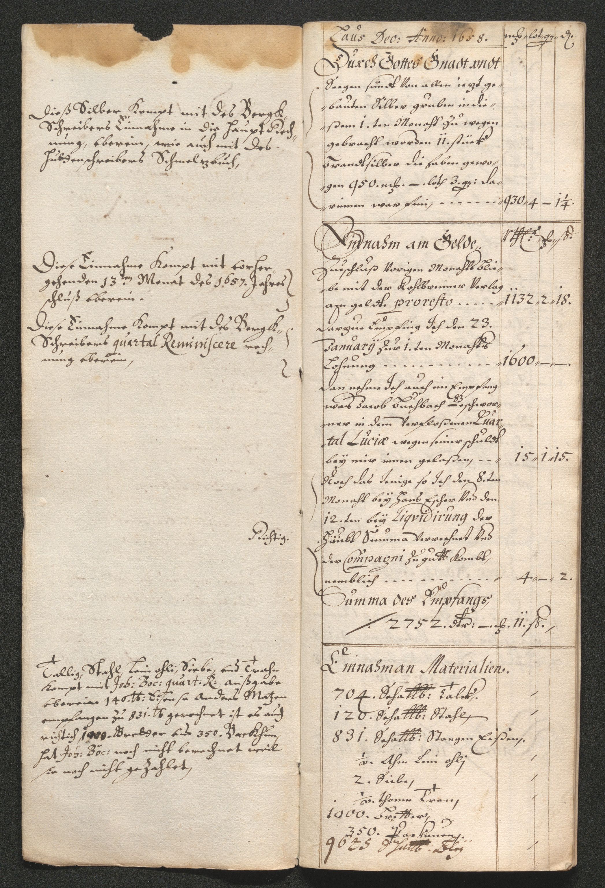 Kongsberg Sølvverk 1623-1816, AV/SAKO-EA-3135/001/D/Dc/Dcd/L0033: Utgiftsregnskap for gruver m.m. , 1658, p. 27