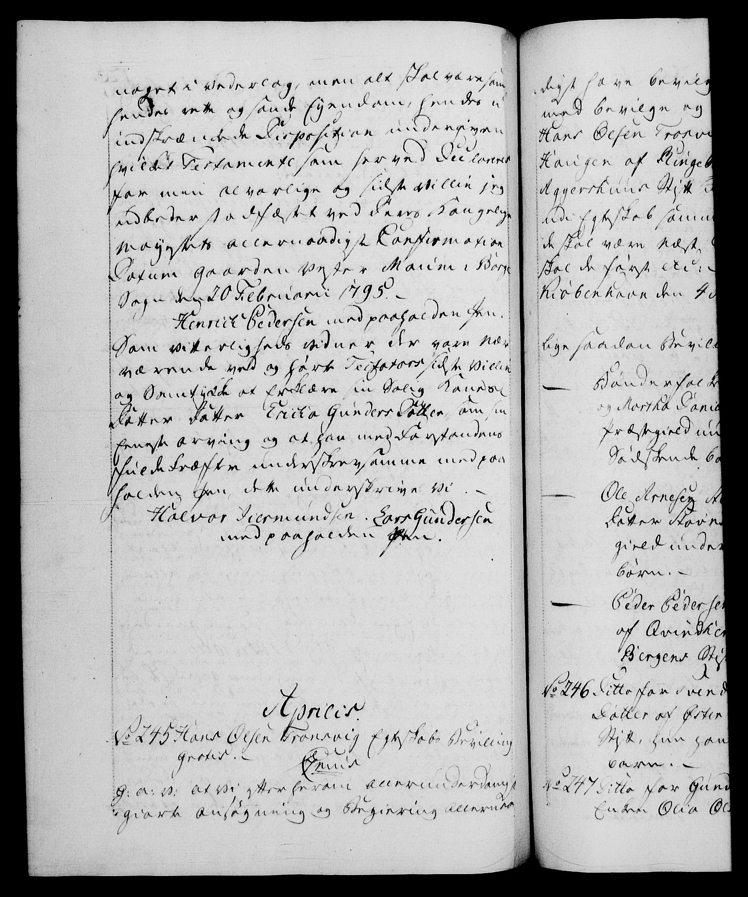 Danske Kanselli 1572-1799, RA/EA-3023/F/Fc/Fca/Fcaa/L0056: Norske registre, 1795-1796, p. 126b