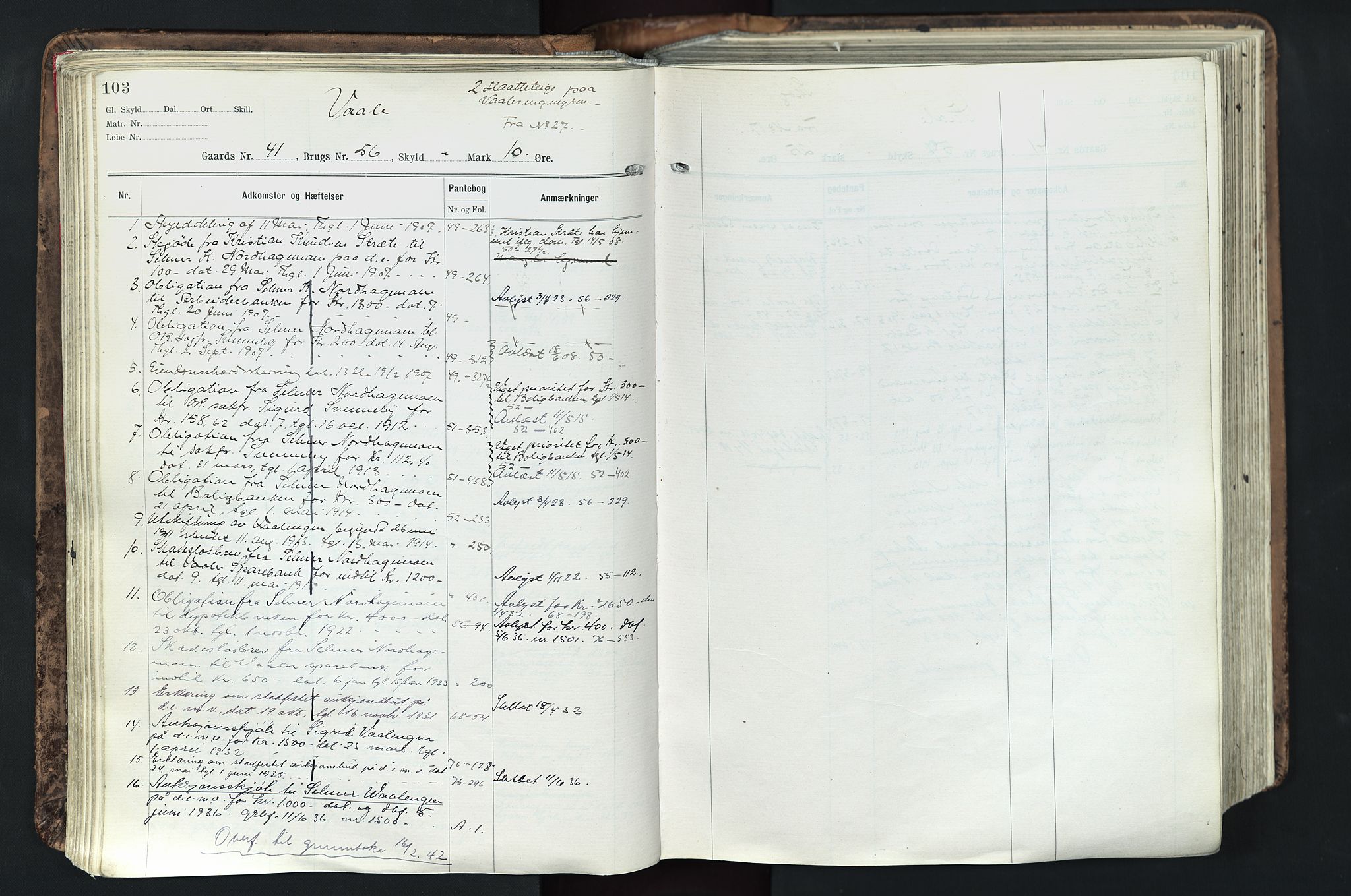 Solør tingrett, AV/SAH-TING-008/H/Ha/Hak/L0003: Mortgage register no. III, 1900-1935, p. 103