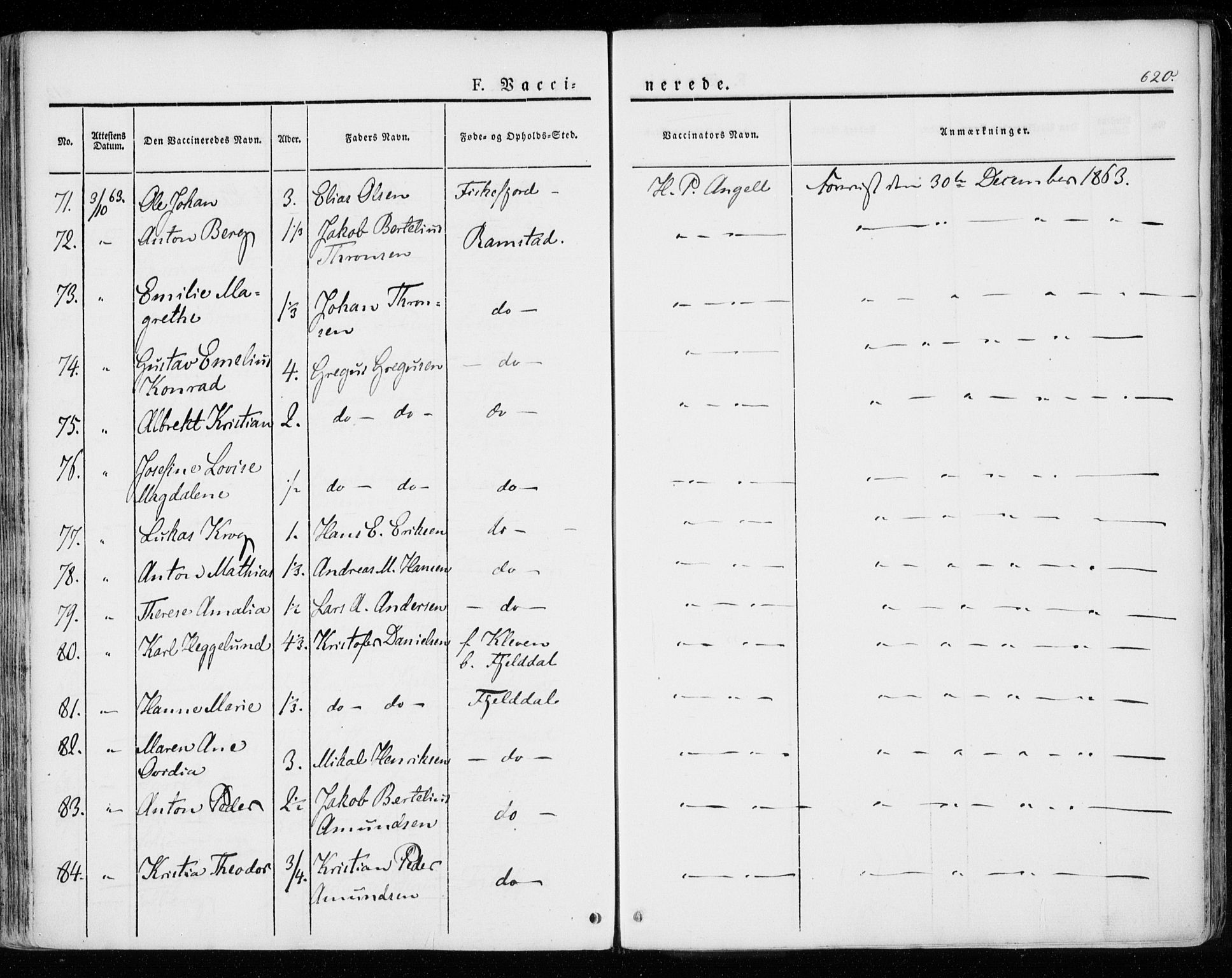 Ministerialprotokoller, klokkerbøker og fødselsregistre - Nordland, AV/SAT-A-1459/872/L1033: Parish register (official) no. 872A08, 1840-1863, p. 620