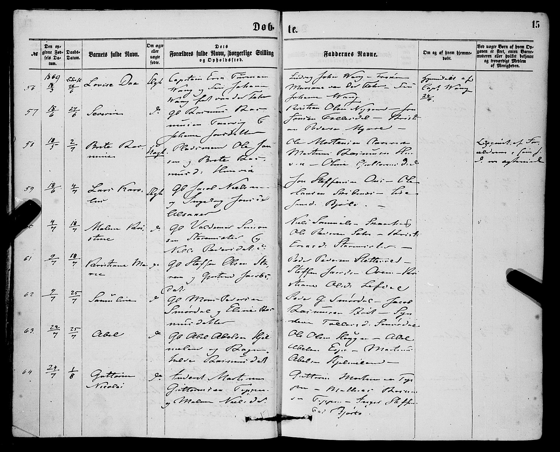 Eid sokneprestembete, AV/SAB-A-82301/H/Haa/Haaa/L0010: Parish register (official) no. A 10, 1867-1878, p. 15