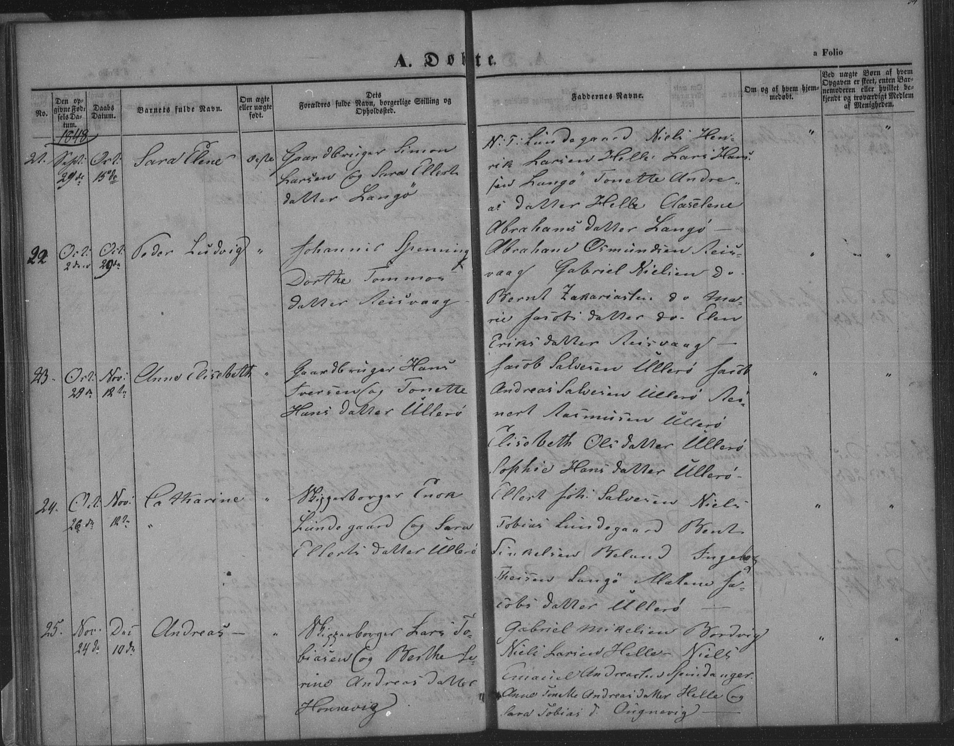 Herad sokneprestkontor, AV/SAK-1111-0018/F/Fa/Fab/L0003: Parish register (official) no. A 3, 1844-1853, p. 34