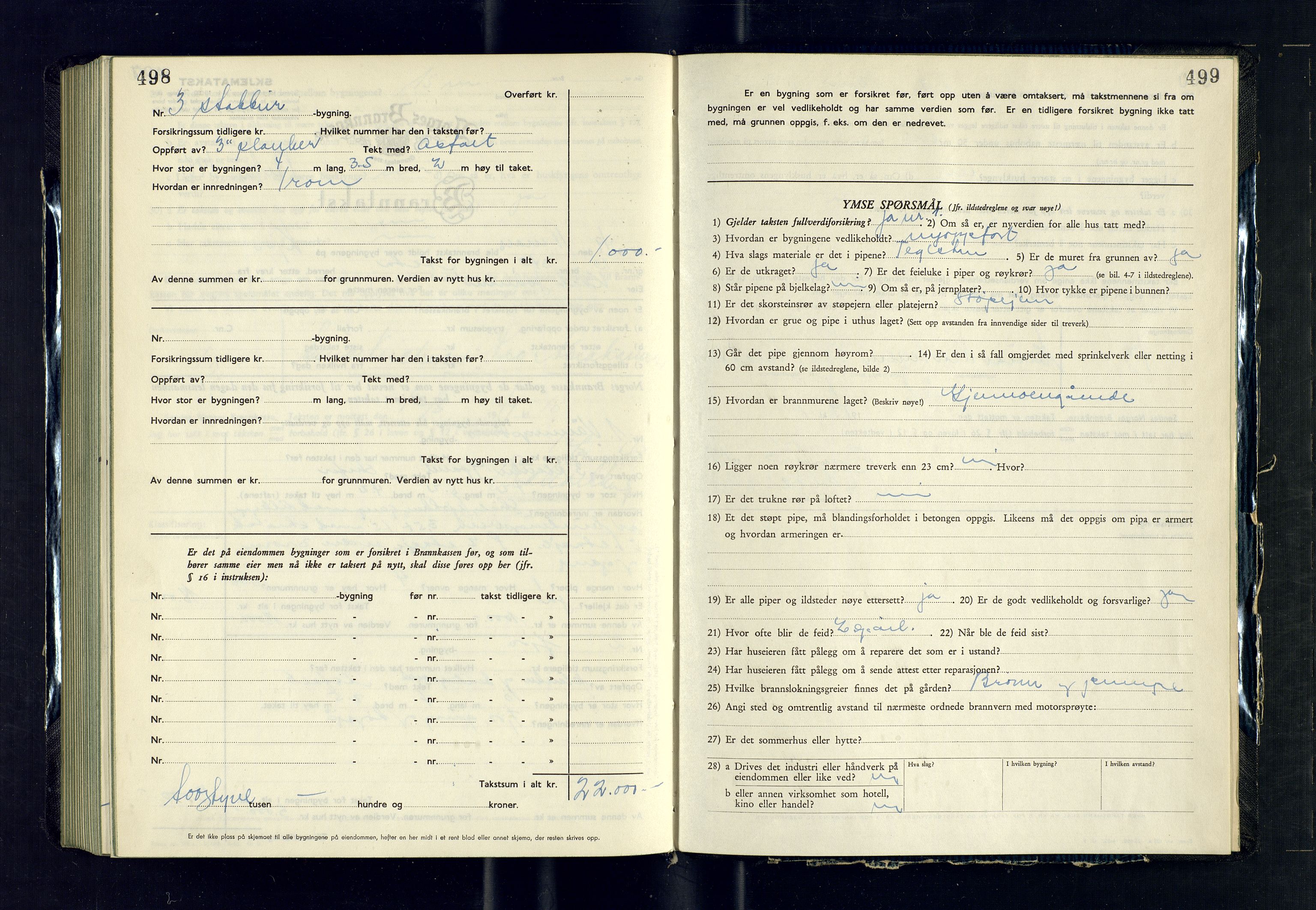 Alta lensmannskontor, AV/SATØ-S-1165/O/Ob/L0179: Branntakstprotokoll, 1946-1949, p. 498-499