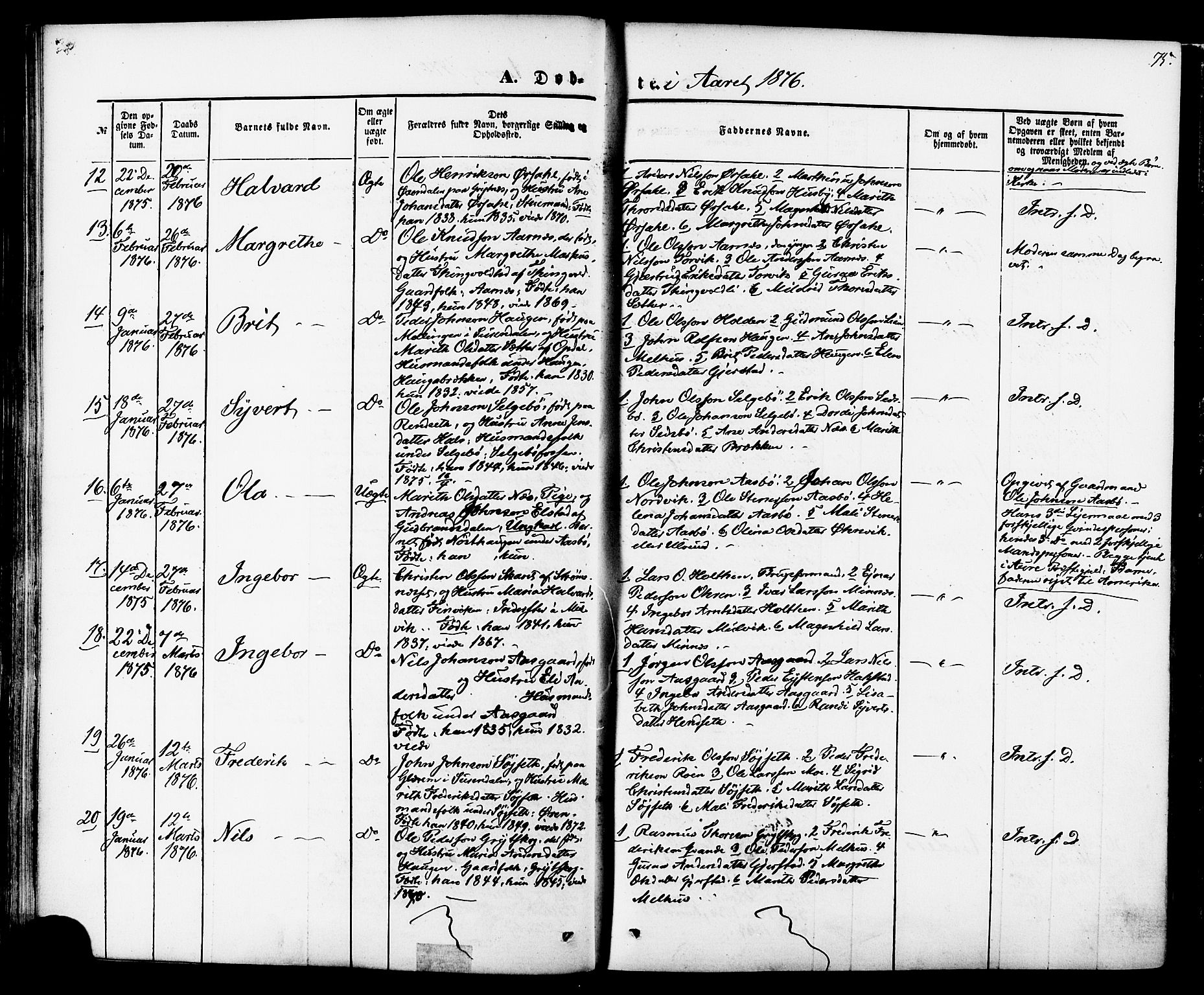 Ministerialprotokoller, klokkerbøker og fødselsregistre - Møre og Romsdal, SAT/A-1454/592/L1027: Parish register (official) no. 592A05, 1865-1878, p. 75