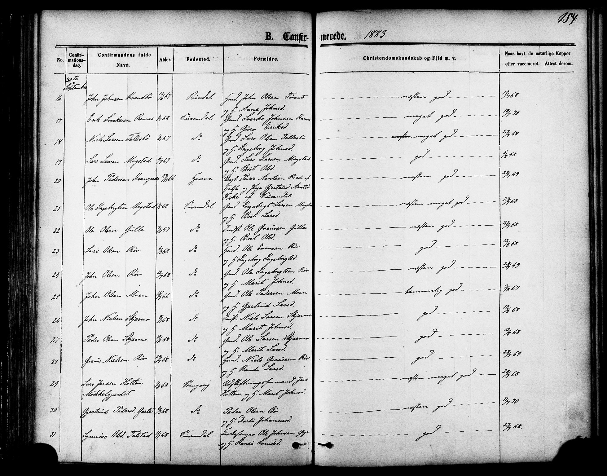 Ministerialprotokoller, klokkerbøker og fødselsregistre - Møre og Romsdal, AV/SAT-A-1454/595/L1046: Parish register (official) no. 595A08, 1874-1884, p. 154