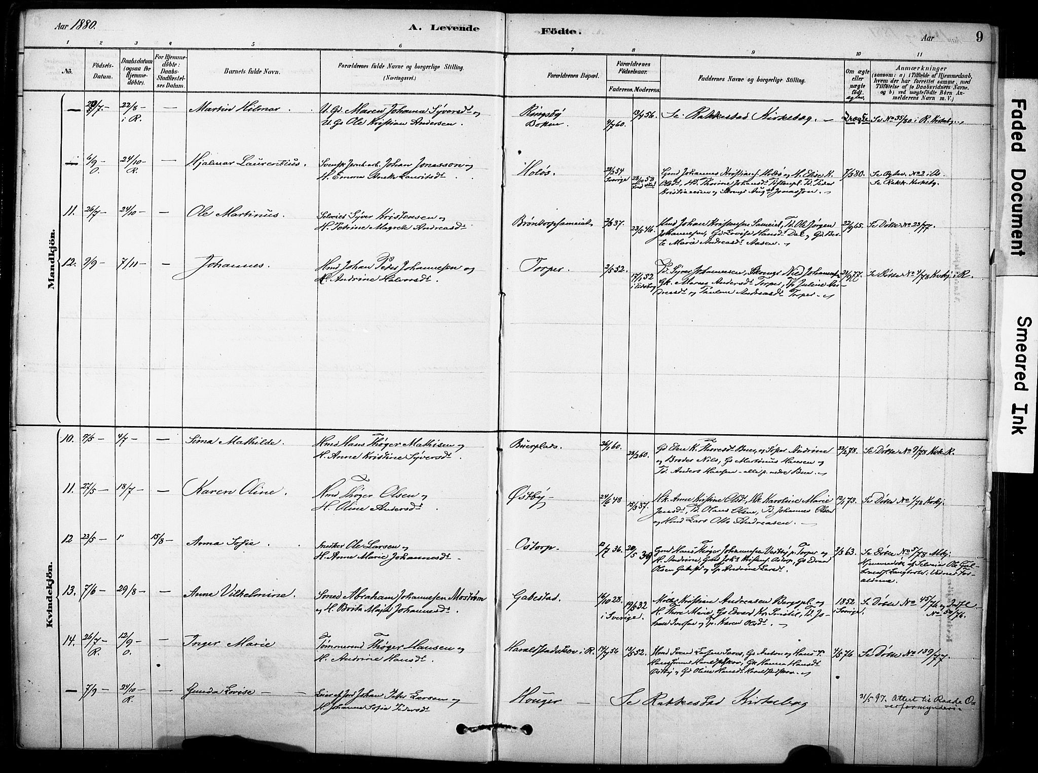 Rakkestad prestekontor Kirkebøker, AV/SAO-A-2008/F/Fc/L0001: Parish register (official) no. III 1, 1878-1905, p. 9